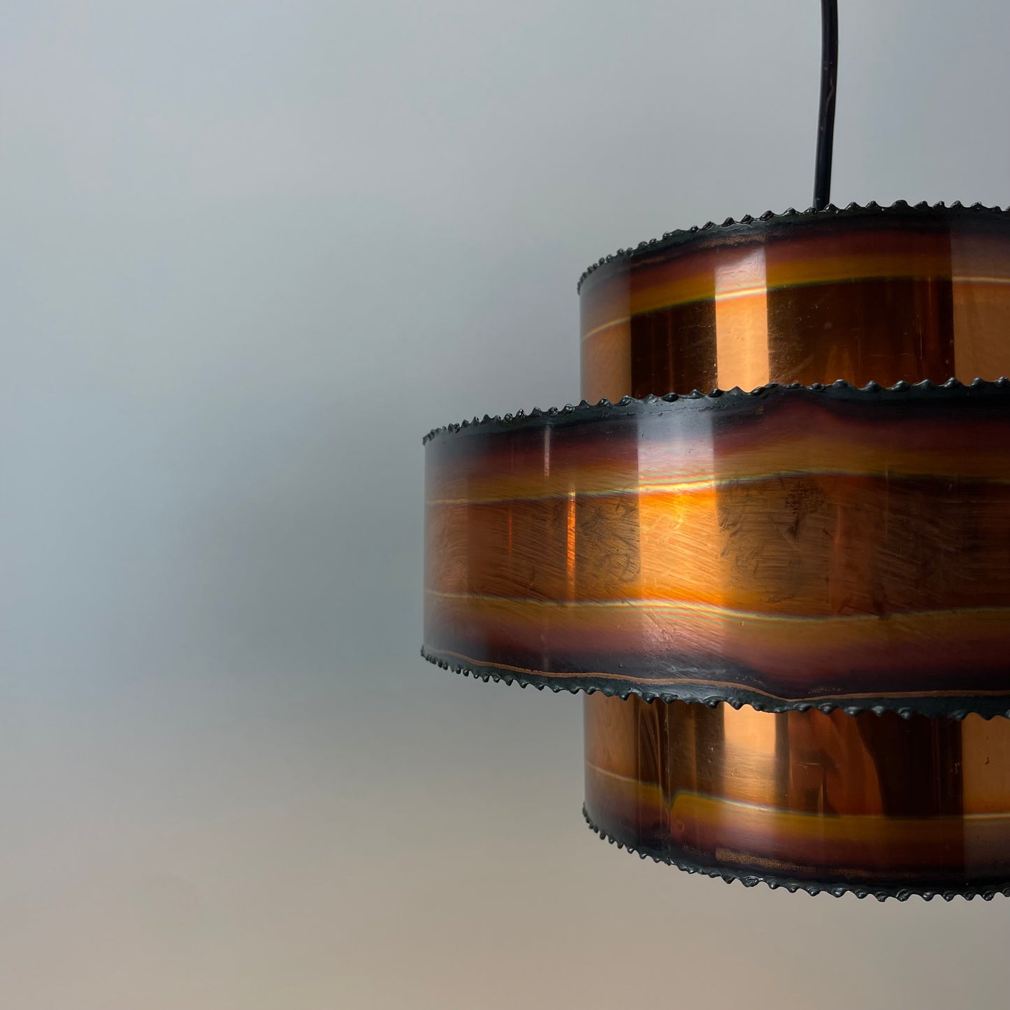 Pair of copper pendant lamps by Svend Aage Holm Sørensen 1960