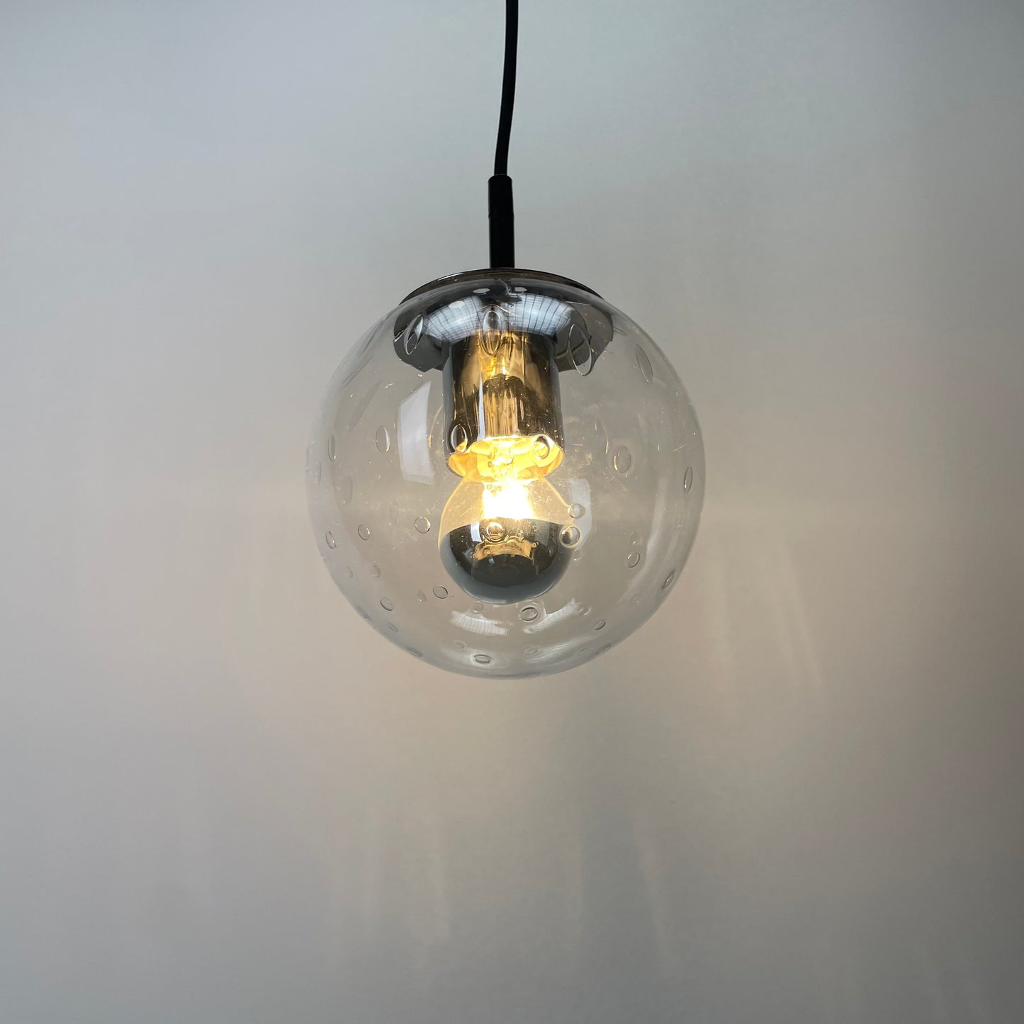 Set of 3 bubble glass pendant lamps by RAAK Amsterdam 1960
