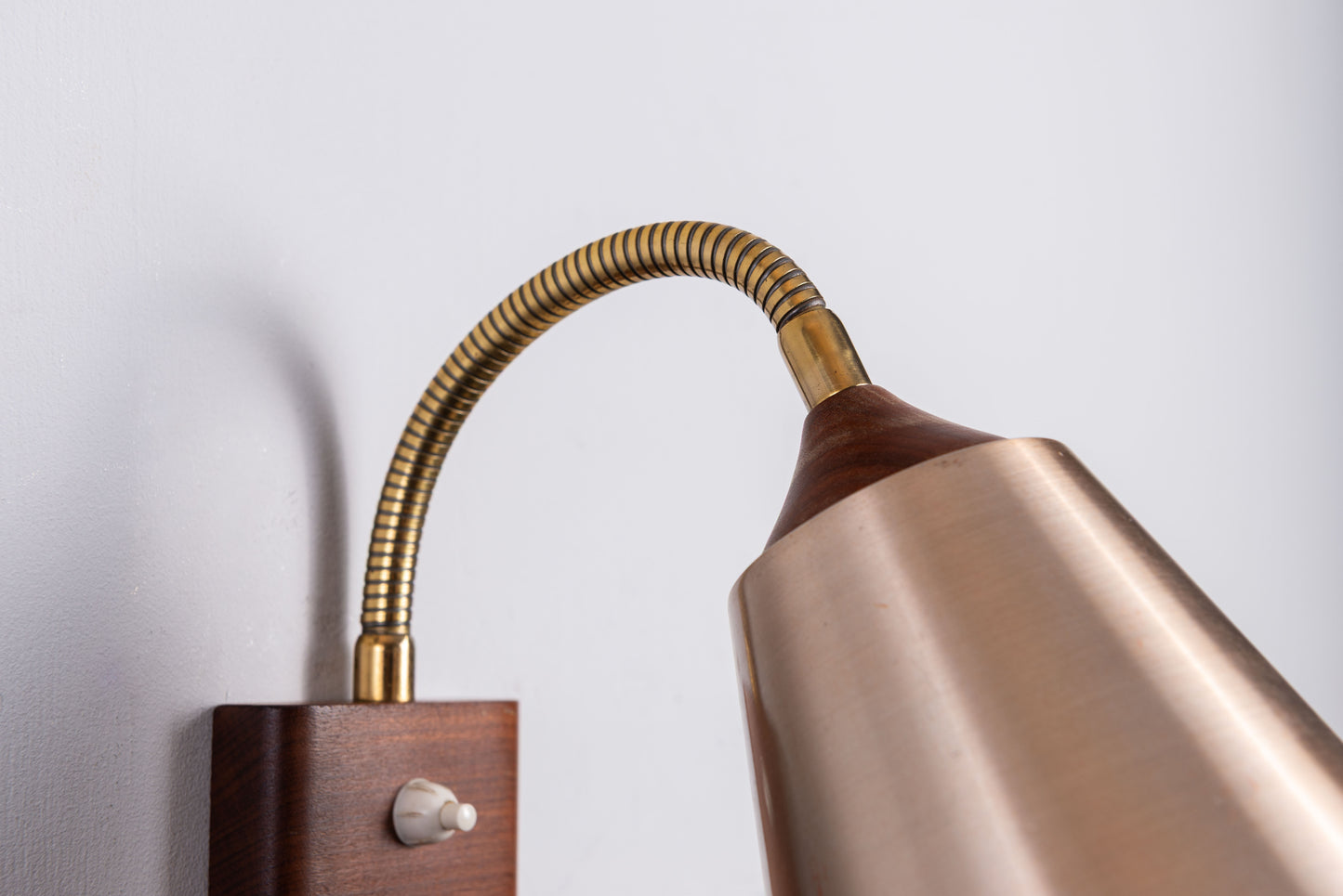 Pair of Swedish adjustable bronze colored wall lamps 1960