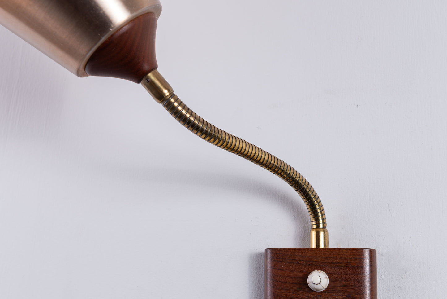 Pair of Swedish adjustable bronze colored wall lamps 1960