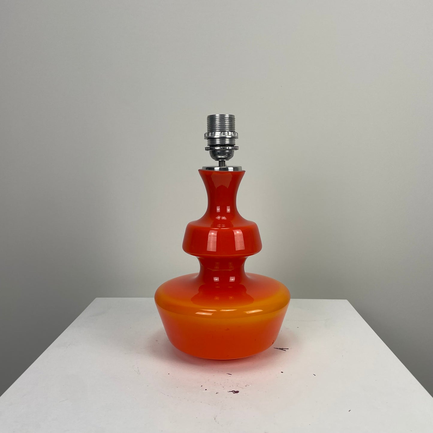 Orange glass table lamp by Glasfabriek De Rupel N.V. for Massive 1960