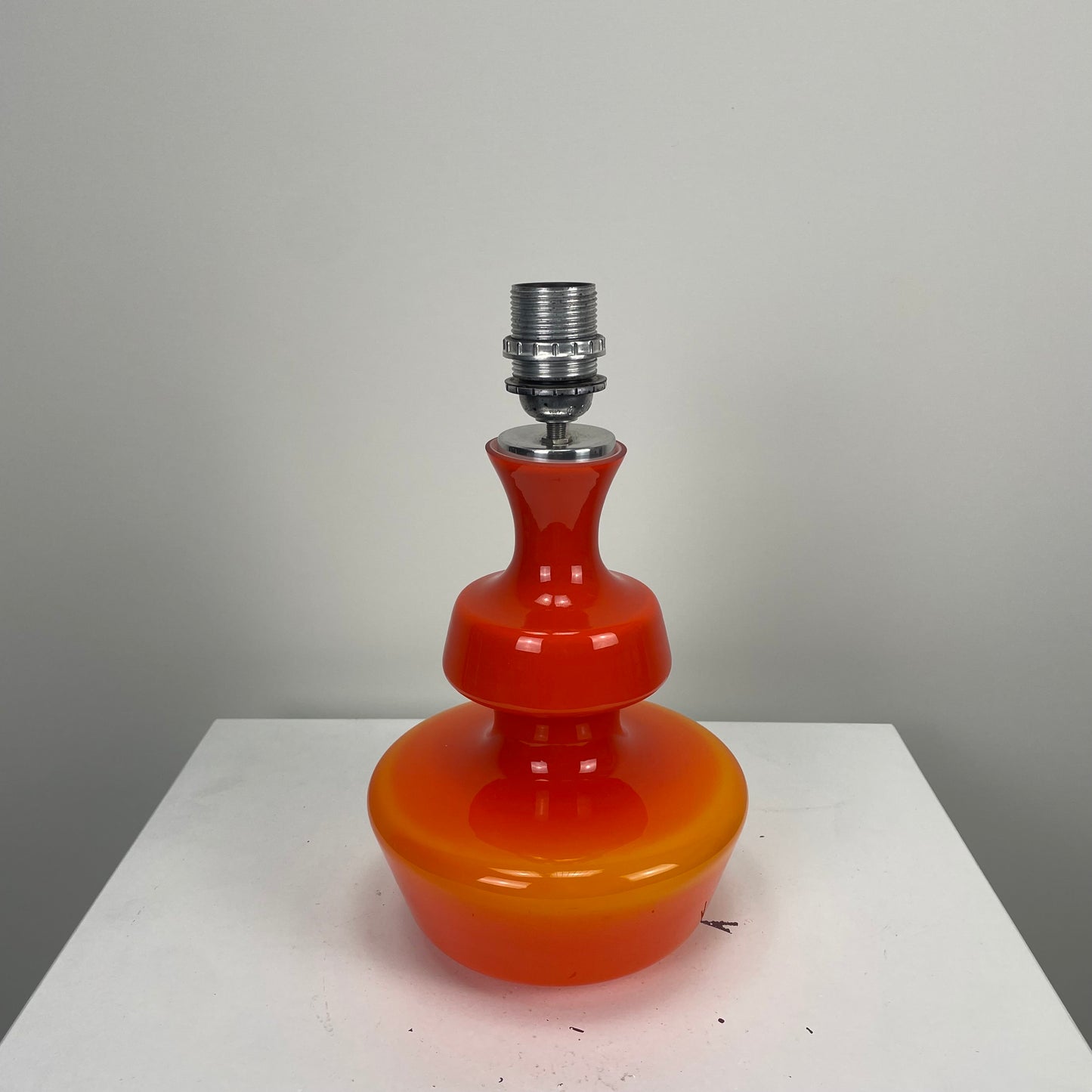 Orange glass table lamp by Glasfabriek De Rupel N.V. for Massive 1960