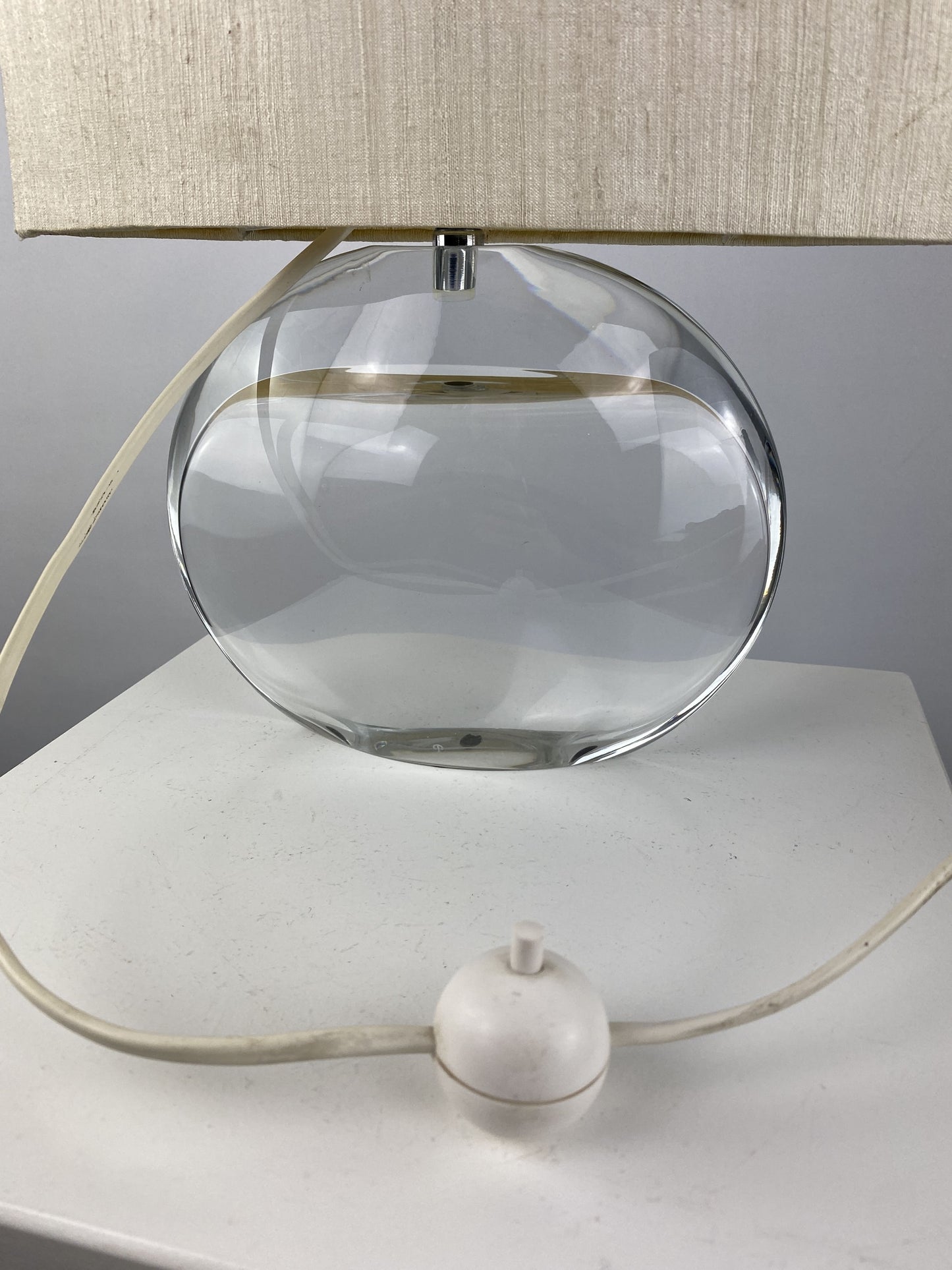 Rare glass table lamp by Peill And Putzler from 1980