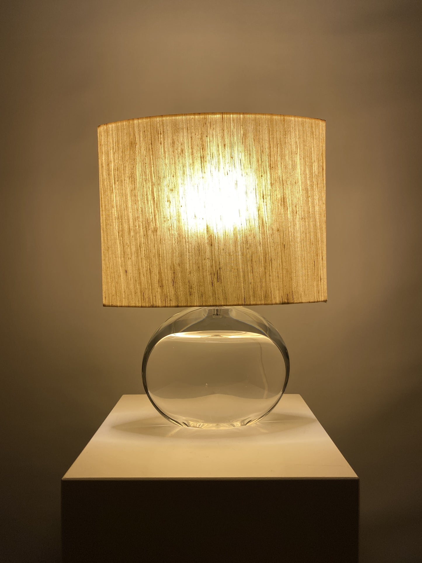 Rare glass table lamp by Peill And Putzler from 1980