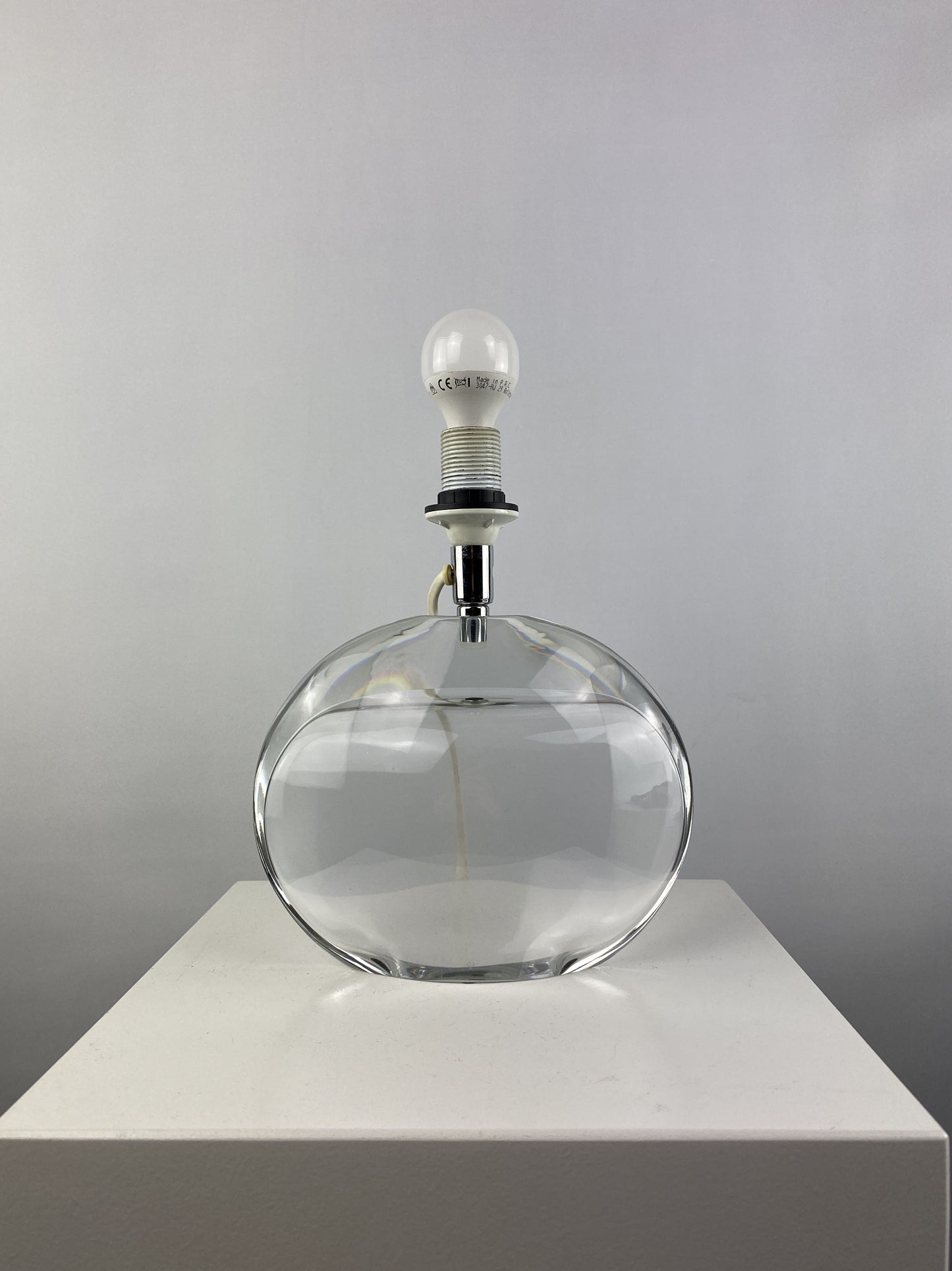 Rare glass table lamp by Peill And Putzler from 1980