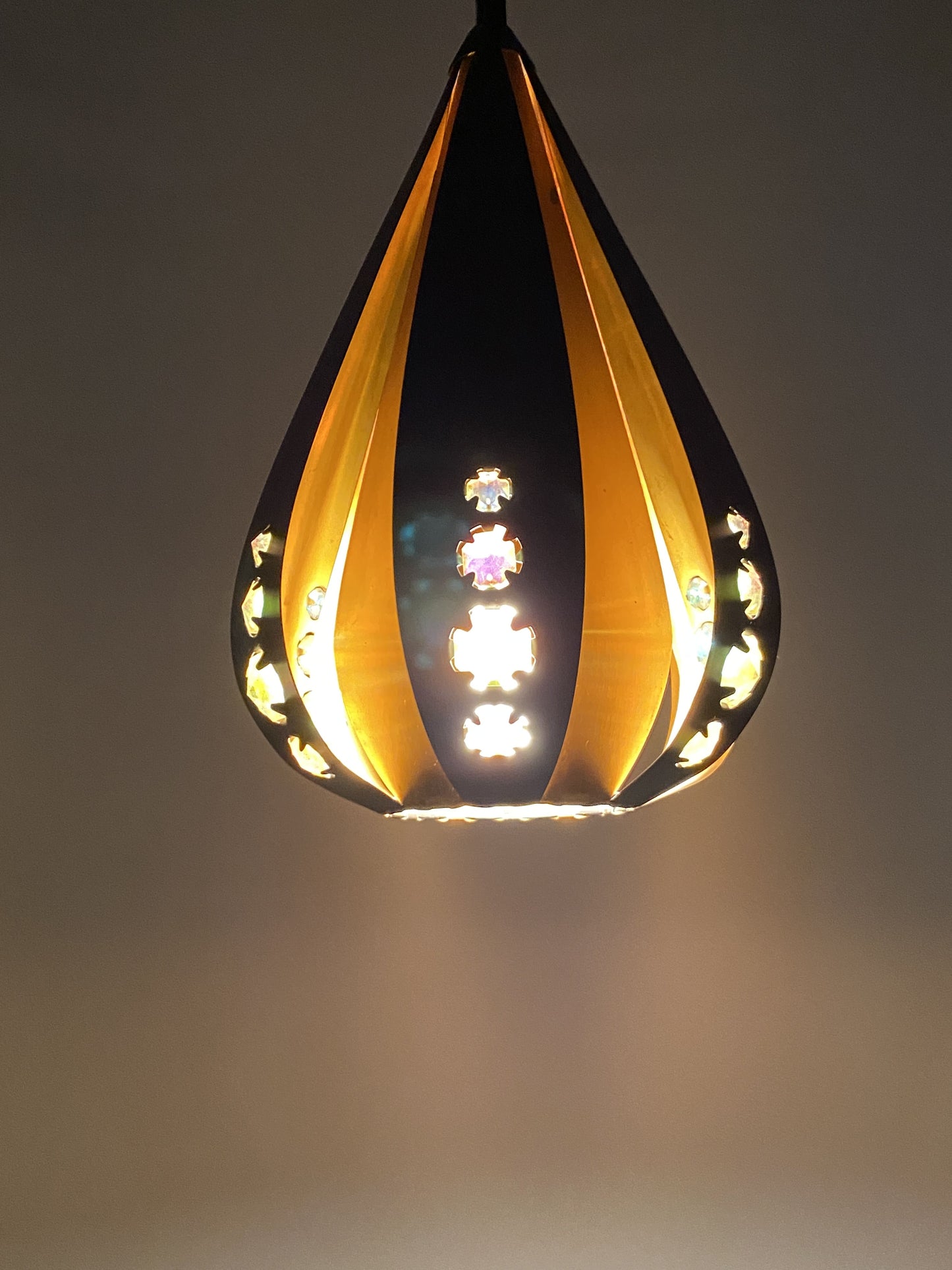 Set of 3 Droplet pendant light by Werner Schou for Coronell Electrical Denmark 1960