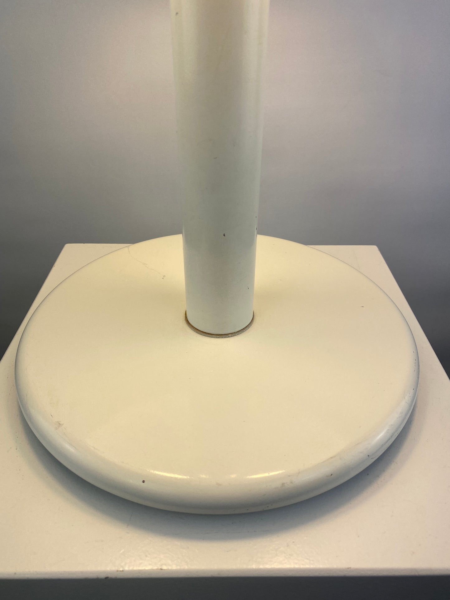 Large mid-century fully white acrylic mushroom table lamp XL, 1970