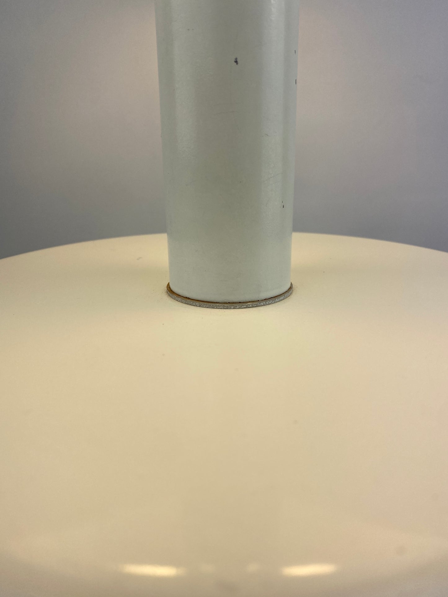 Large mid-century fully white acrylic mushroom table lamp XL, 1970
