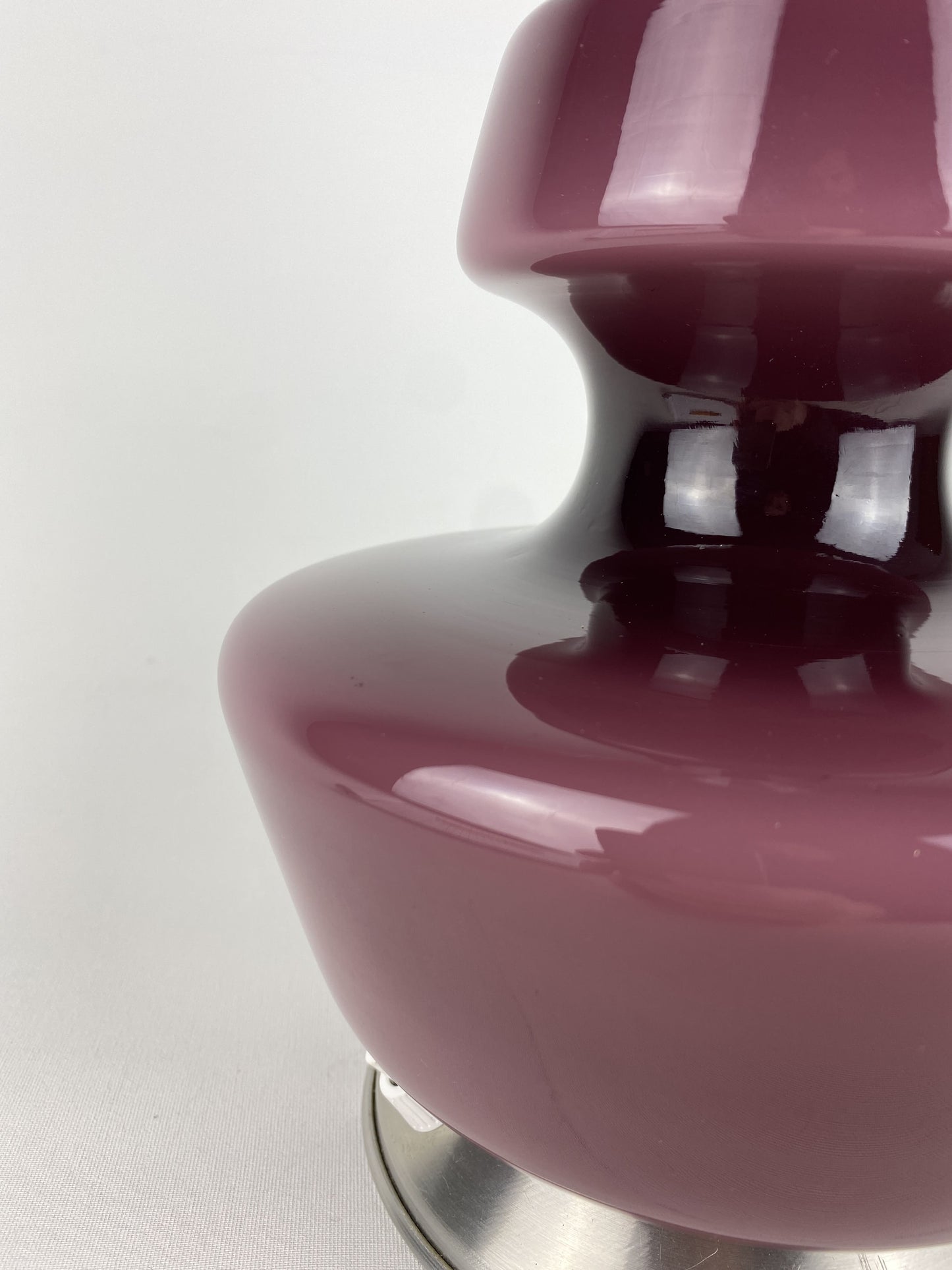 Purple glass table lamp by Glasfabriek De Rupel N.V. for Massive
