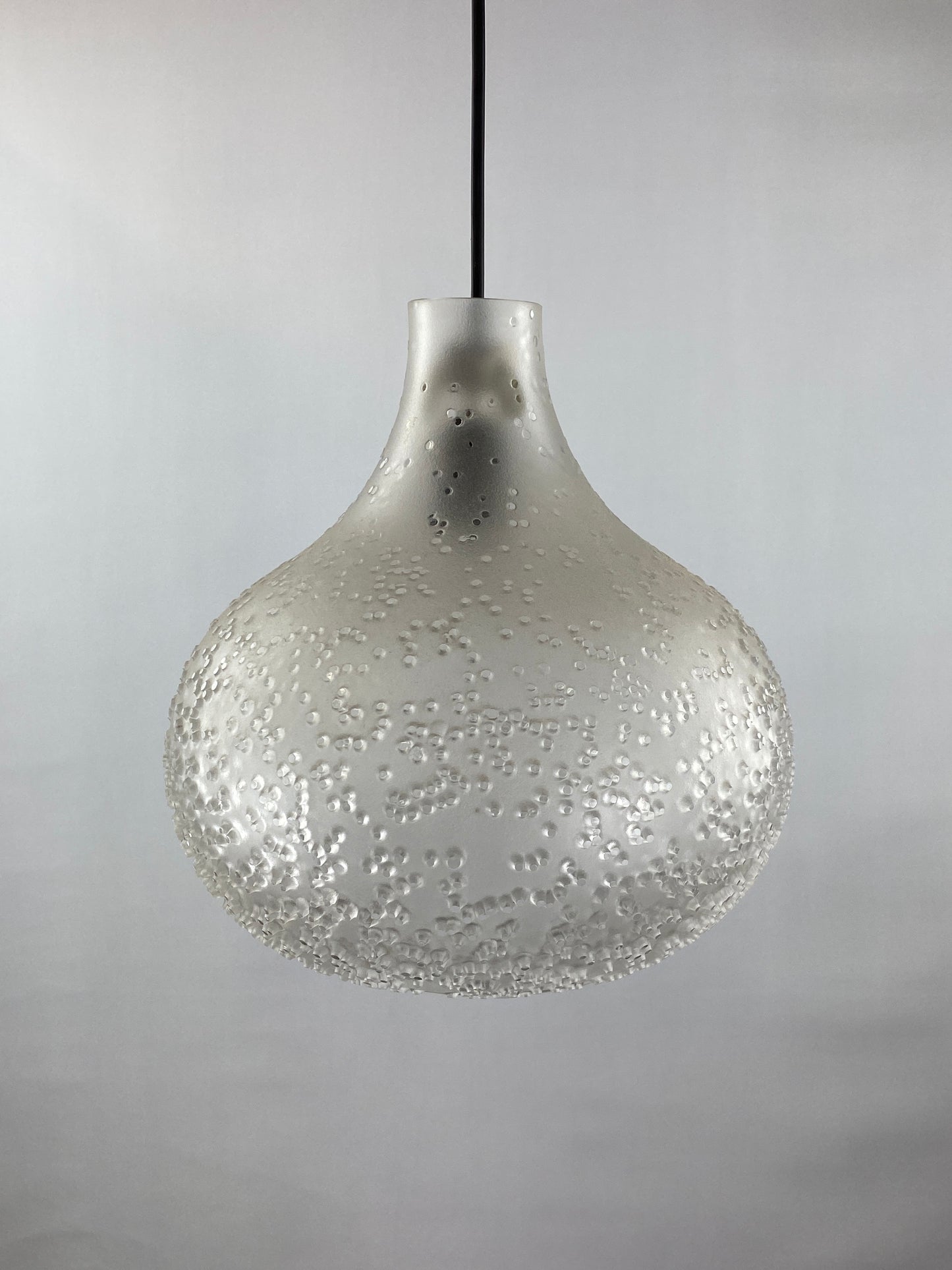 Droplet shaped large pendant light 'Patmos' by Horst Tüselmann for Peill & Putzler