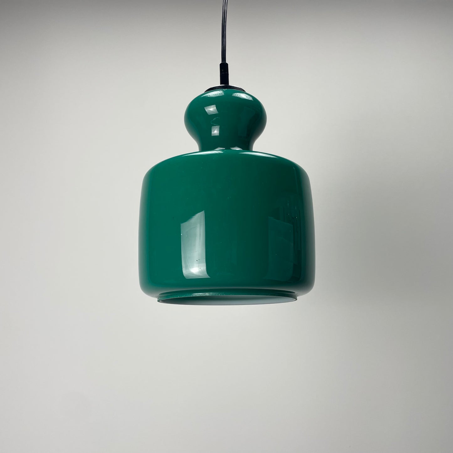 Rare Galaxy green glass pendant light by Peill and Putzler 1960
