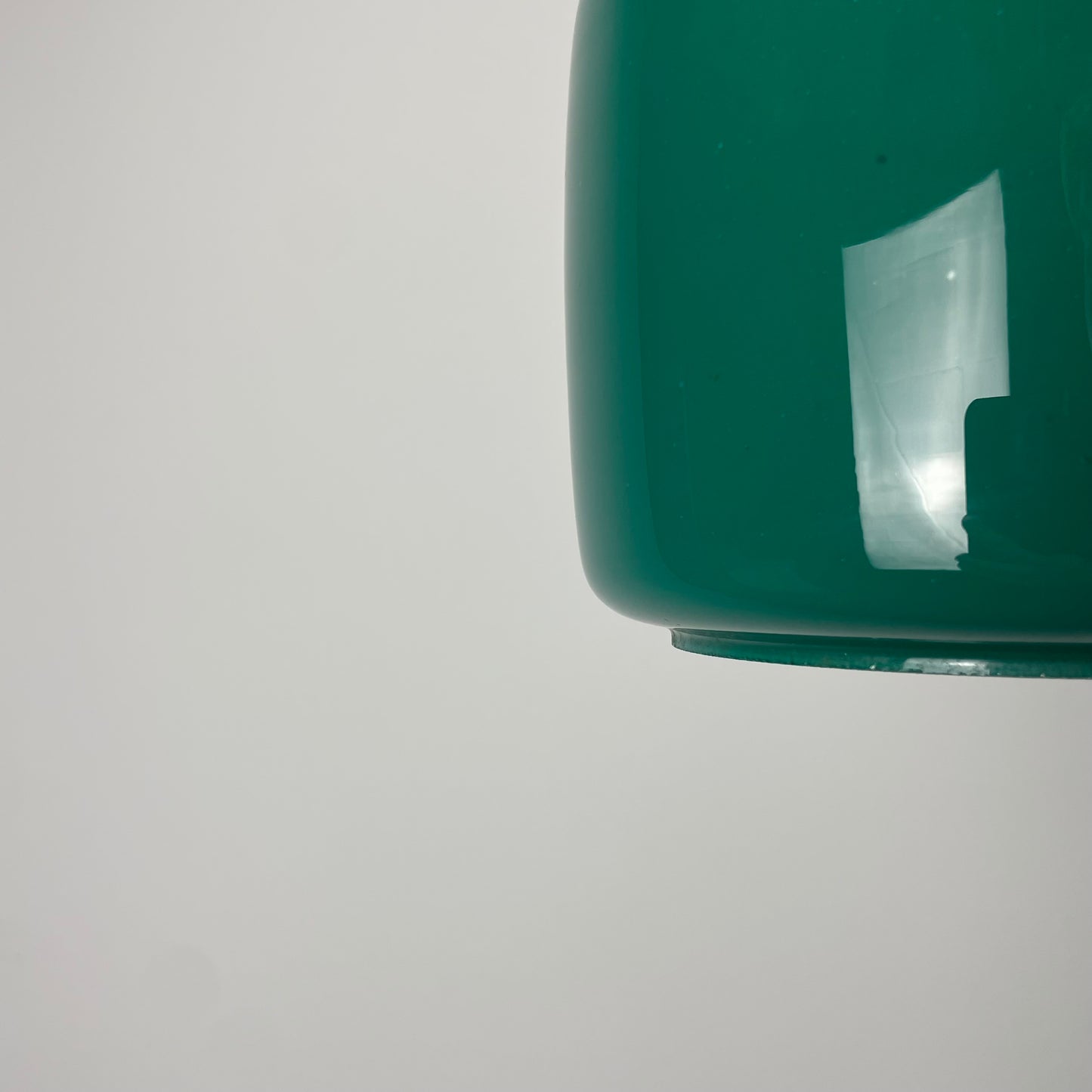 Rare Galaxy green glass pendant light by Peill and Putzler 1960