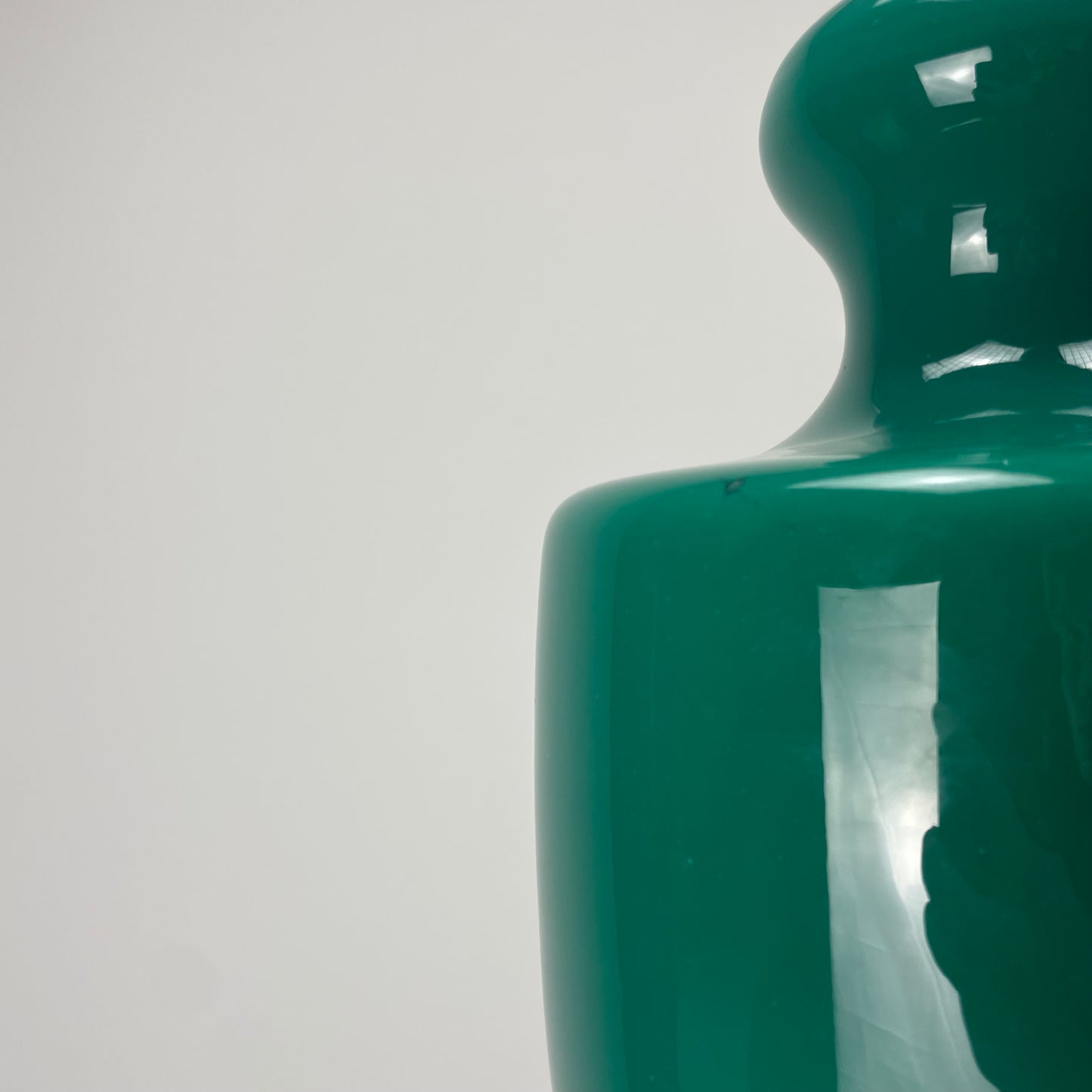 Rare Galaxy green glass pendant light by Peill and Putzler 1960