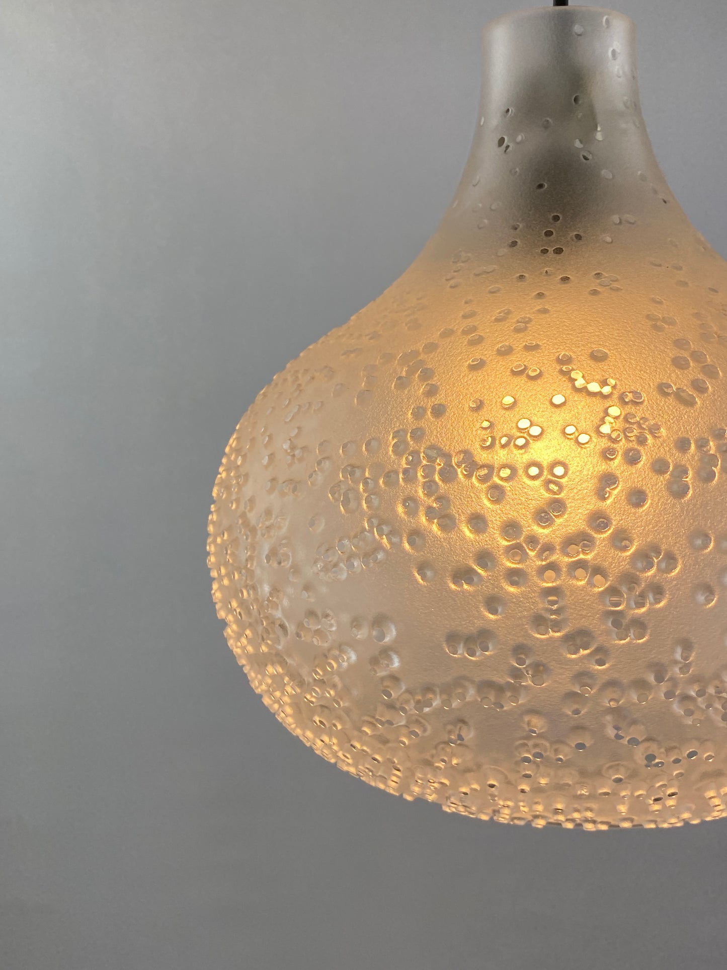 Droplet shaped large pendant light 'Patmos' by Horst Tüselmann for Peill & Putzler