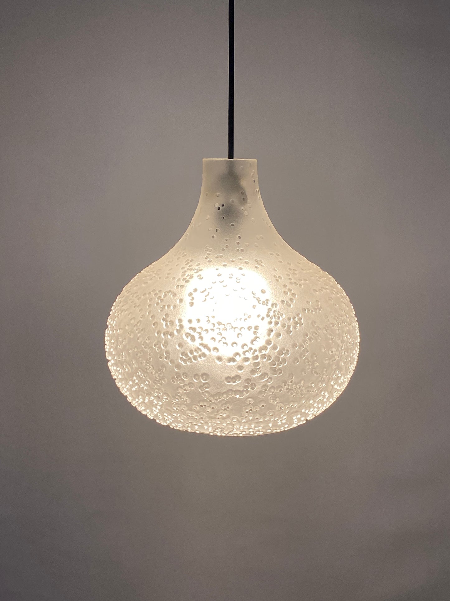 Droplet shaped large pendant light 'Patmos' by Horst Tüselmann for Peill & Putzler