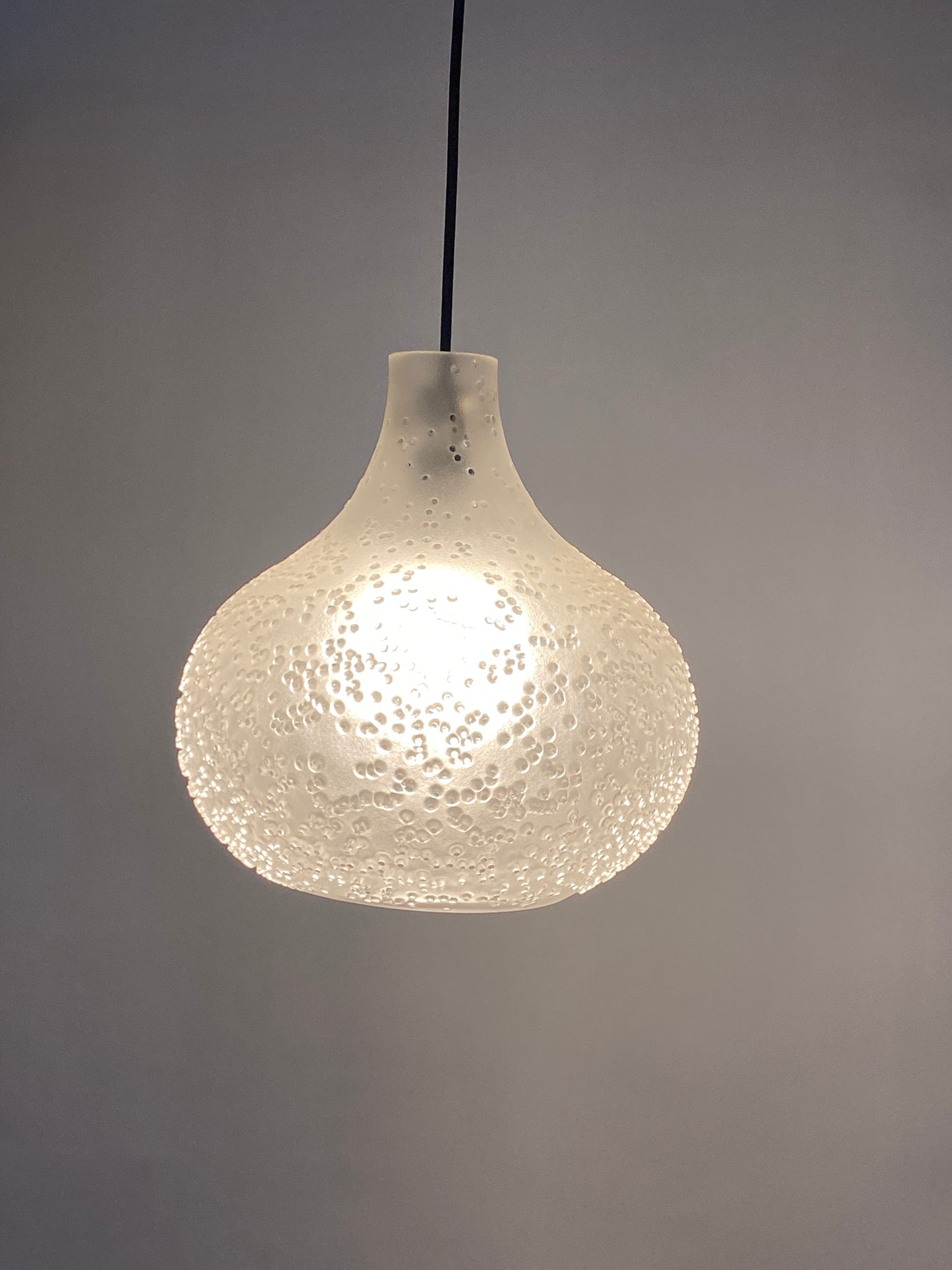 Droplet shaped large pendant light 'Patmos' by Horst Tüselmann for Peill & Putzler
