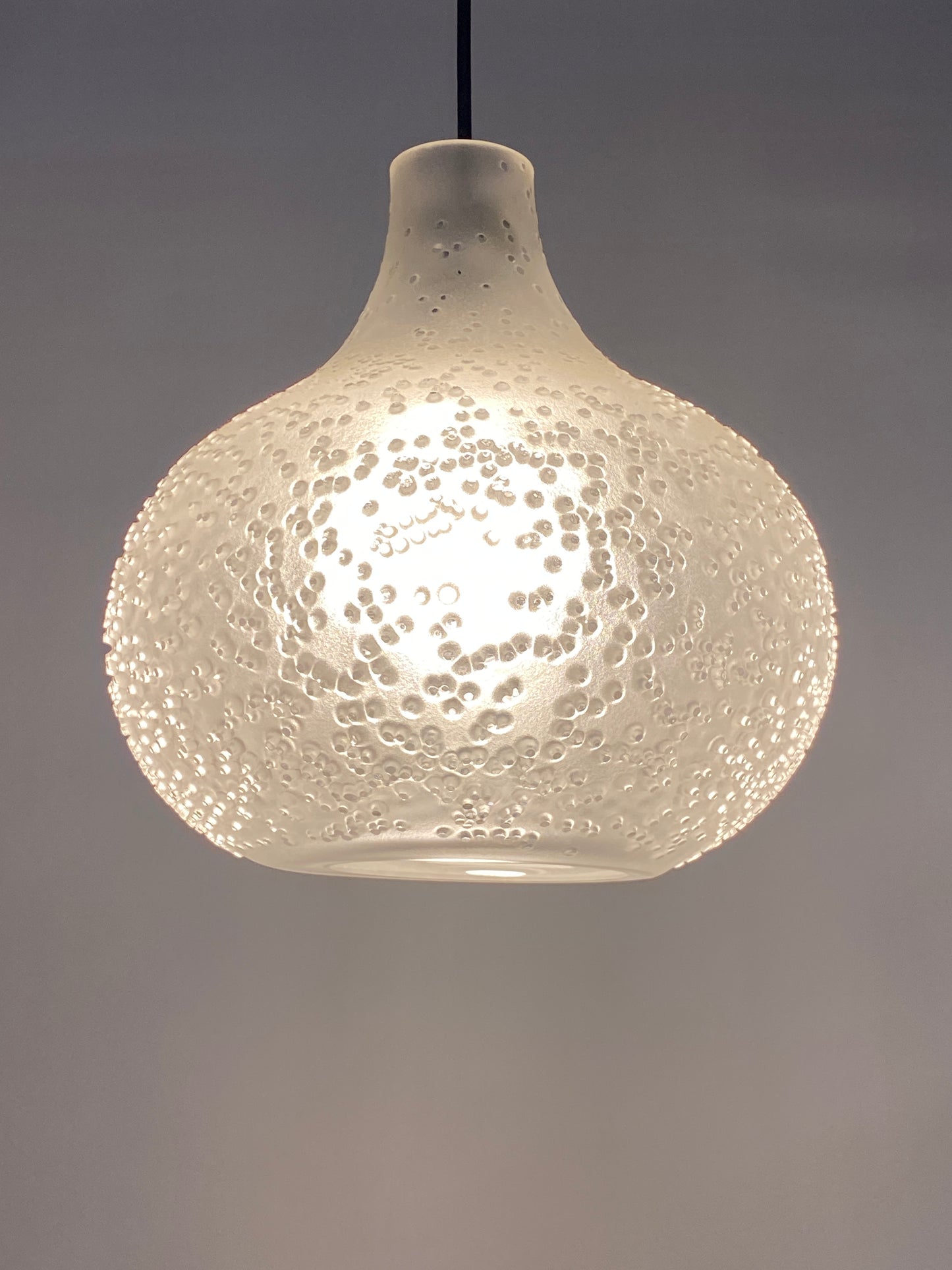 Droplet shaped large pendant light 'Patmos' by Horst Tüselmann for Peill & Putzler
