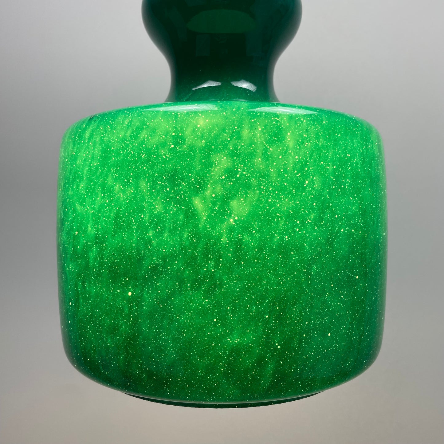 Rare Galaxy green glass pendant light by Peill and Putzler 1960