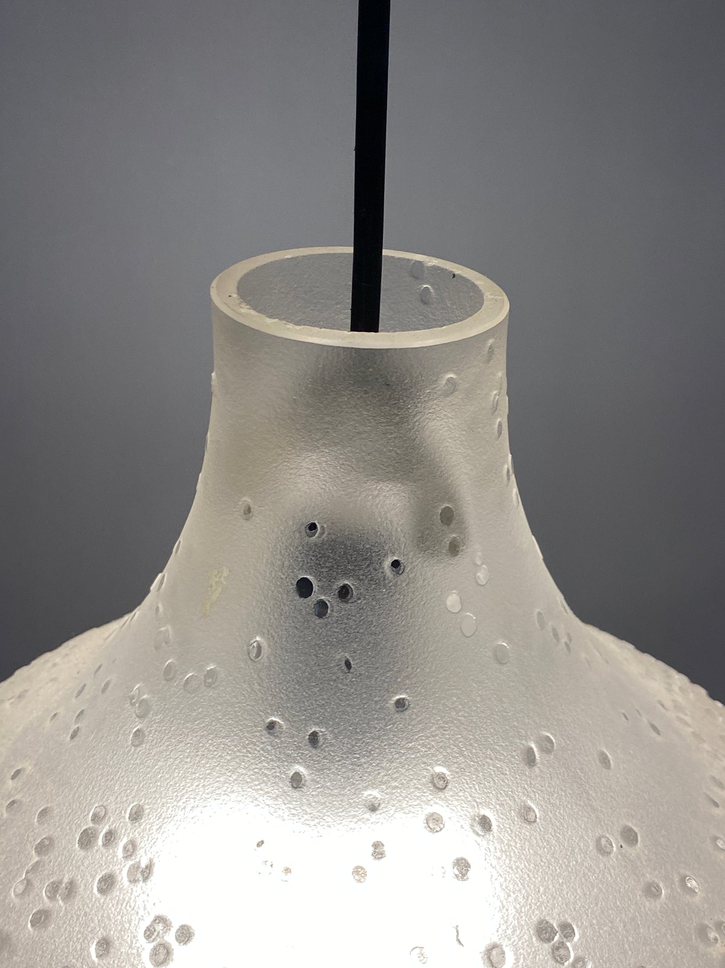 Droplet shaped large pendant light 'Patmos' by Horst Tüselmann for Peill & Putzler