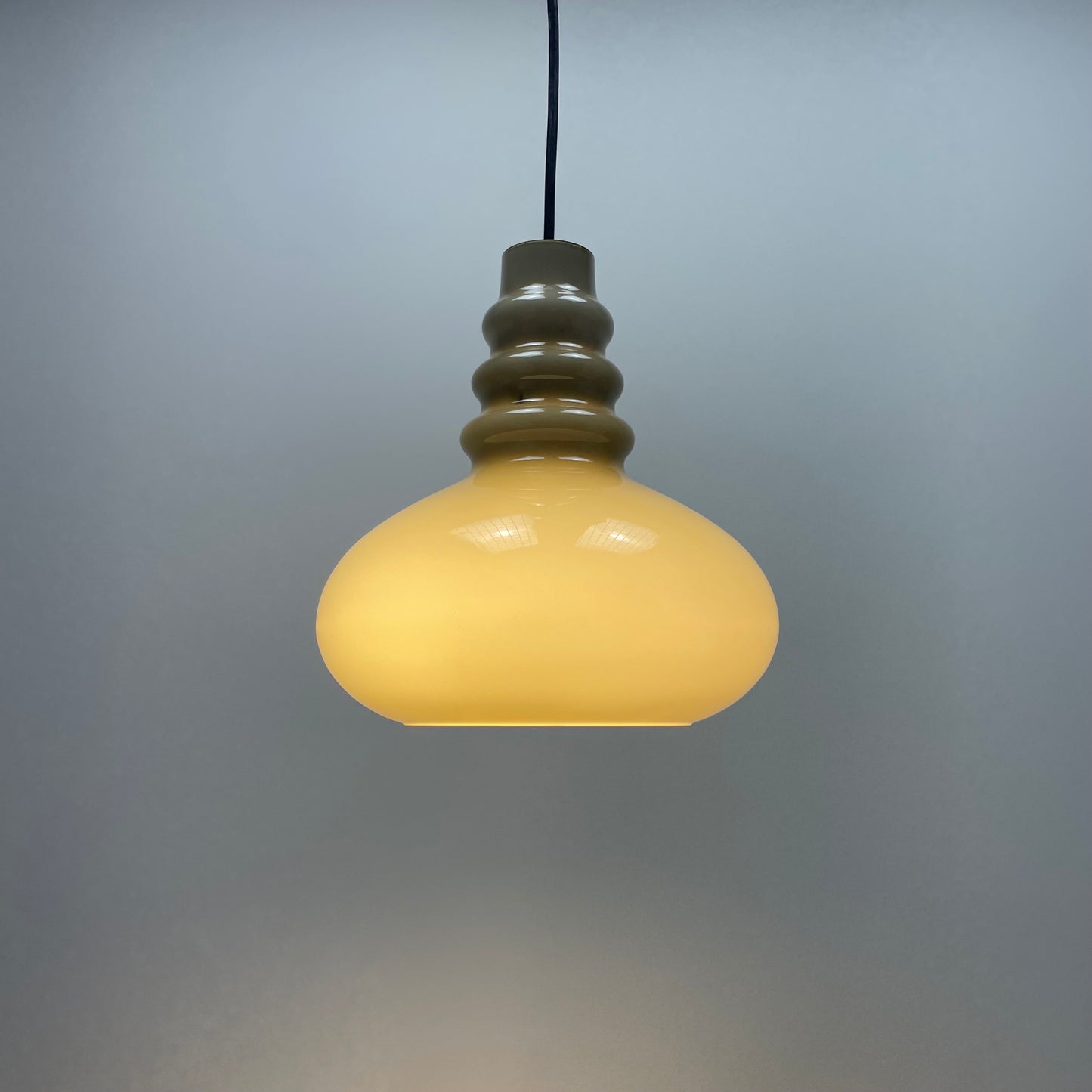 Grey glass pendant lamp by Peill & Putzler 1960