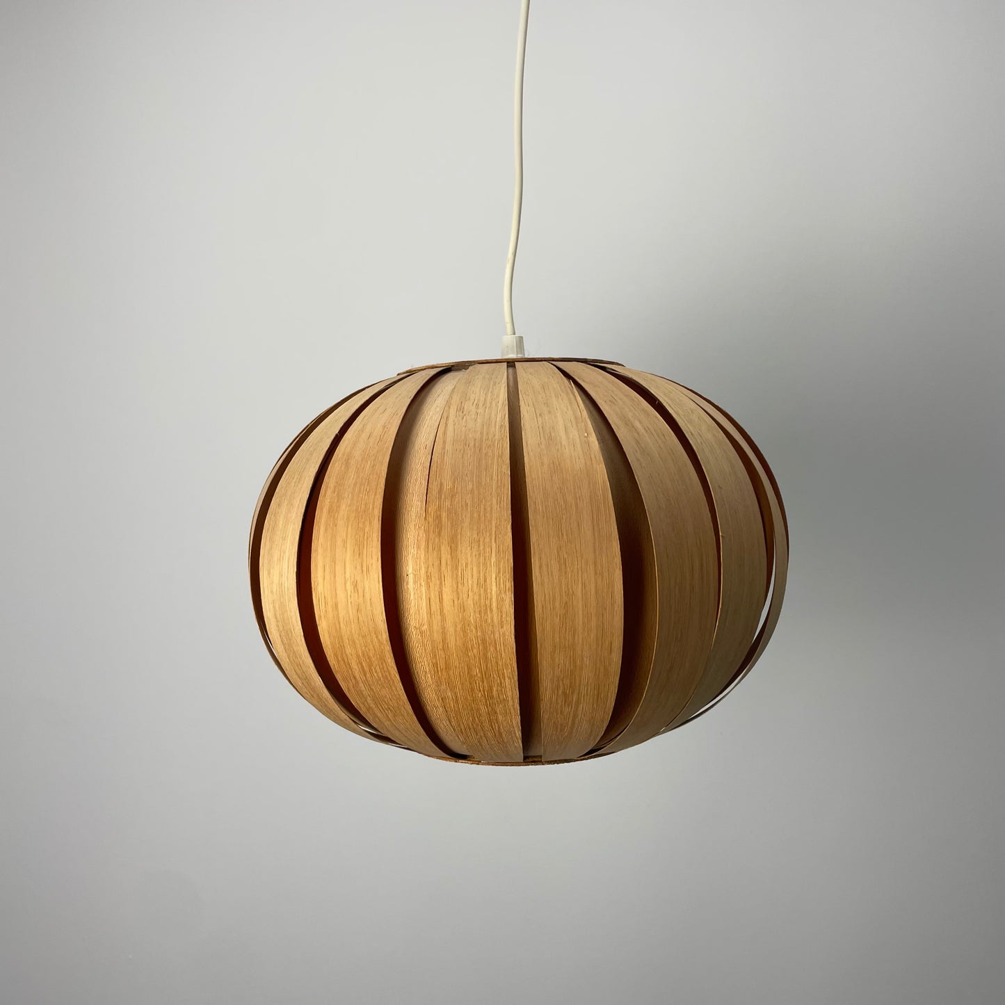 Bamboo globe pendant lamp 1960