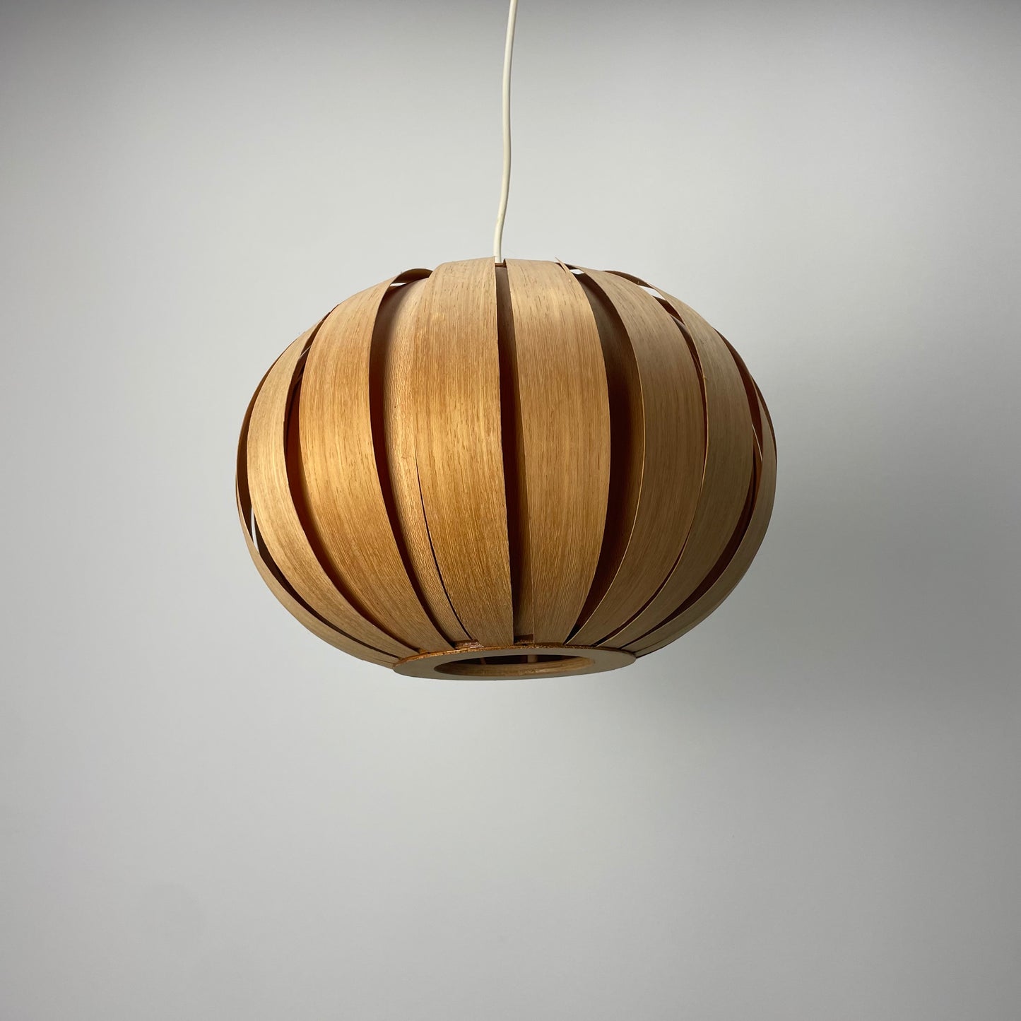 Bamboo globe pendant lamp 1960