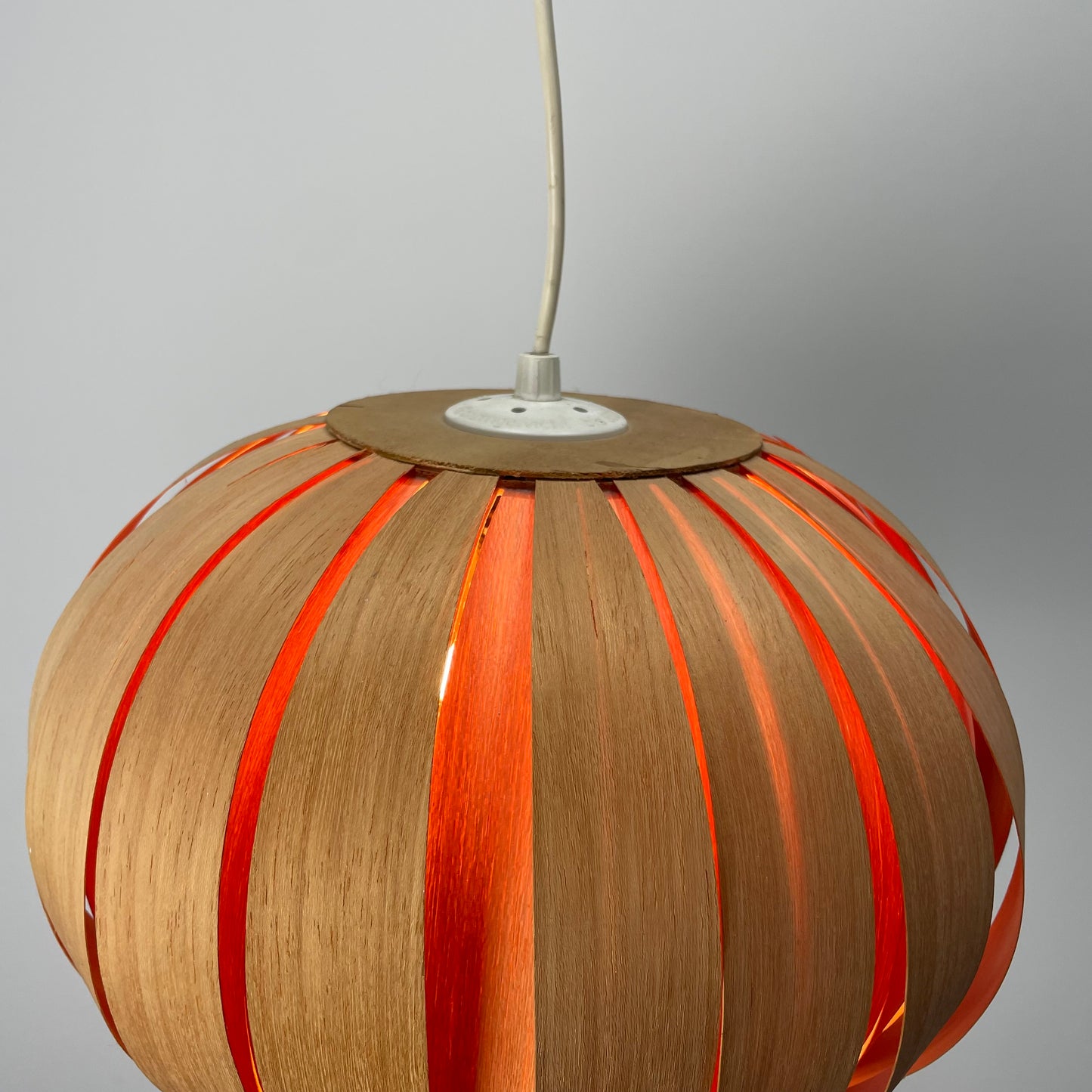 Bamboo globe pendant lamp 1960