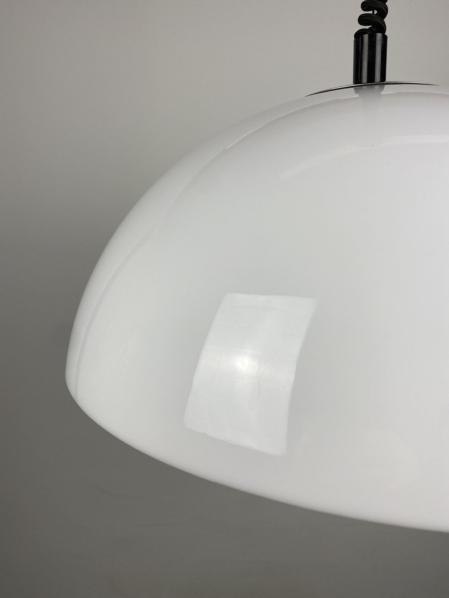 Vintage white plexiglass/acrylic pendant light by GePo Amsterdam XL 1975