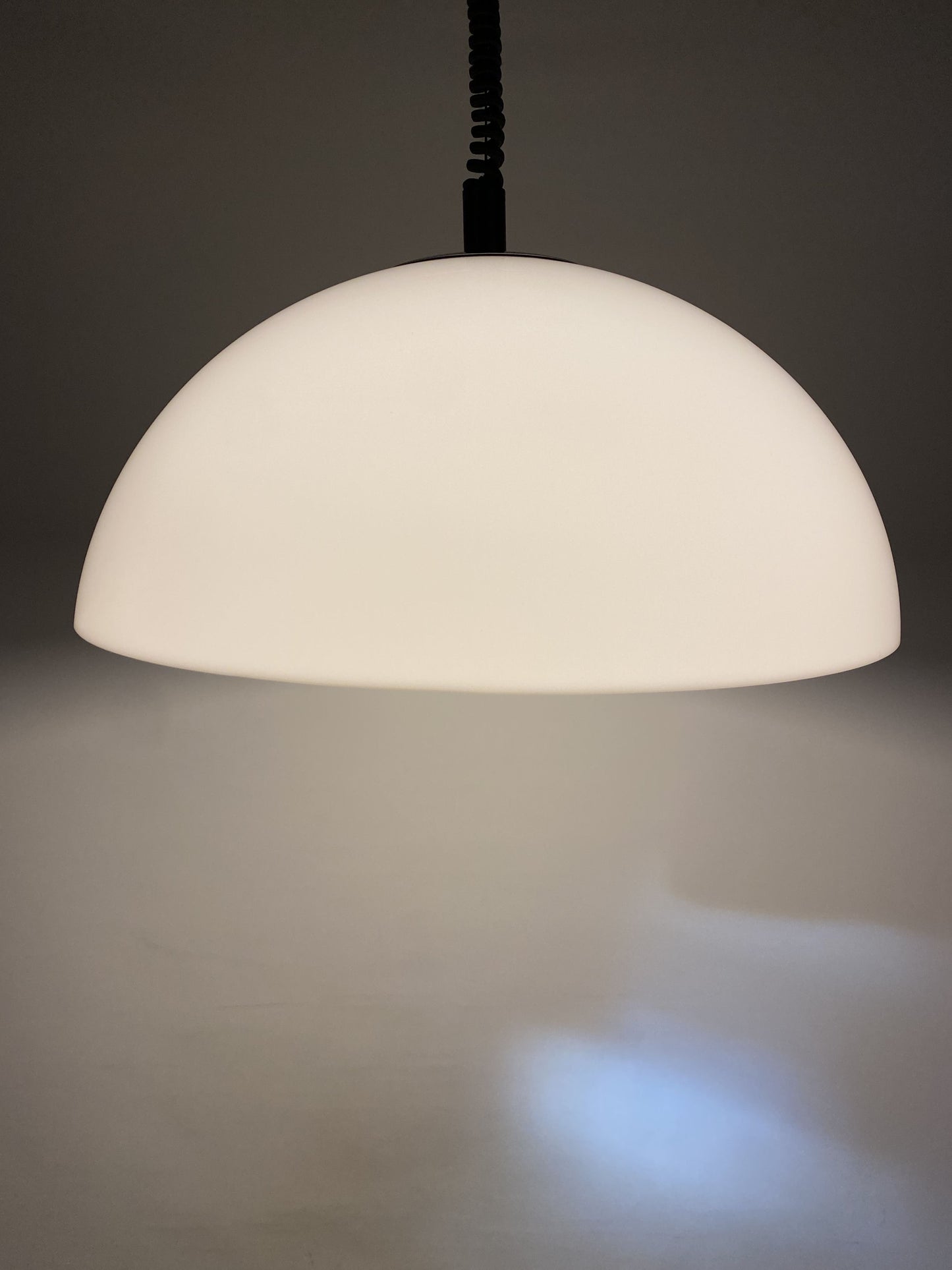 Vintage white plexiglass/acrylic pendant light by GePo Amsterdam XL 1975