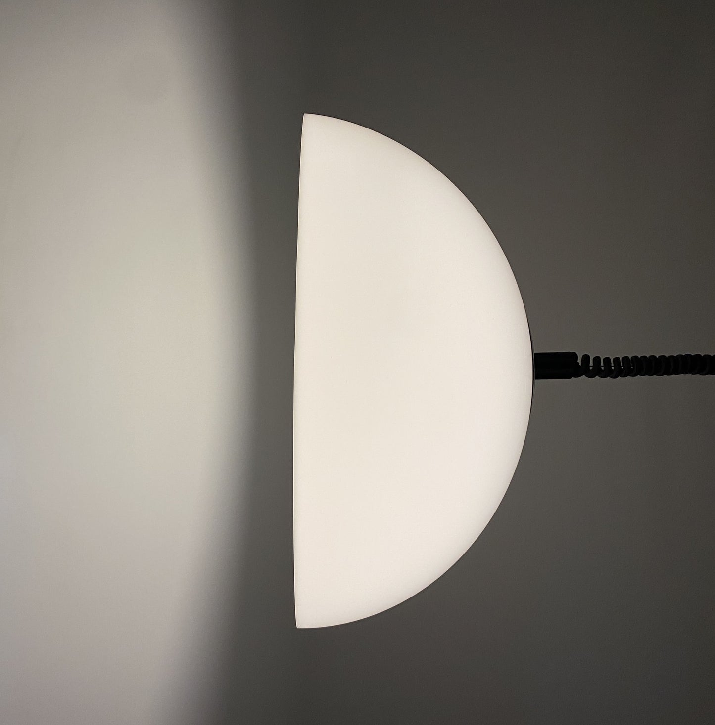Vintage white plexiglass/acrylic pendant light by GePo Amsterdam XL 1975