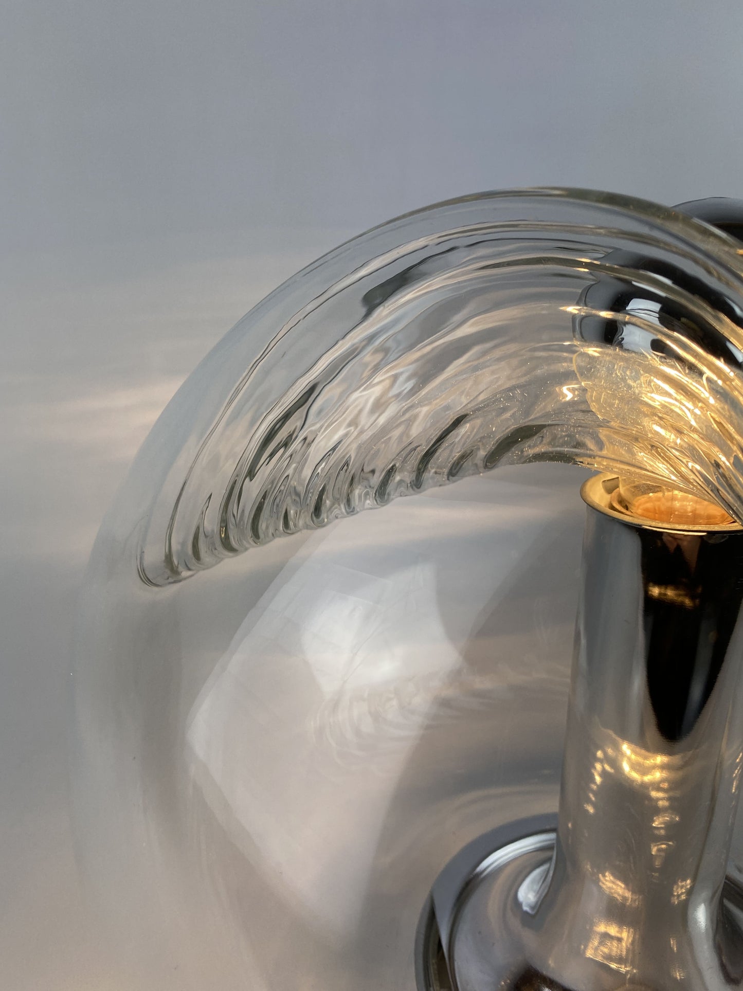 Large glass table lamp Futura by Peill and Putzler XL 1960
