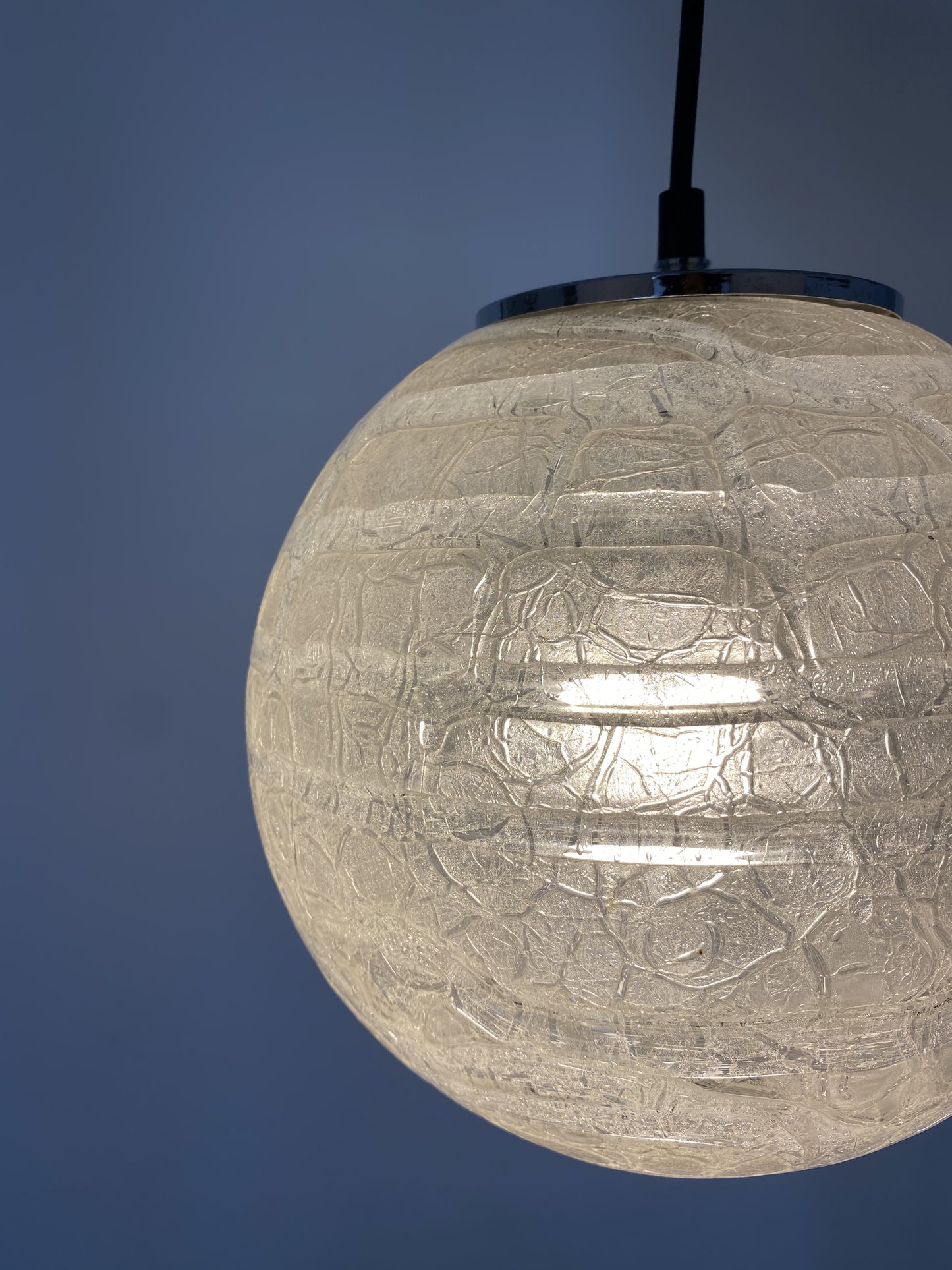 Frosted glass globe Pendant Lamp by Doria Leuchten 1960