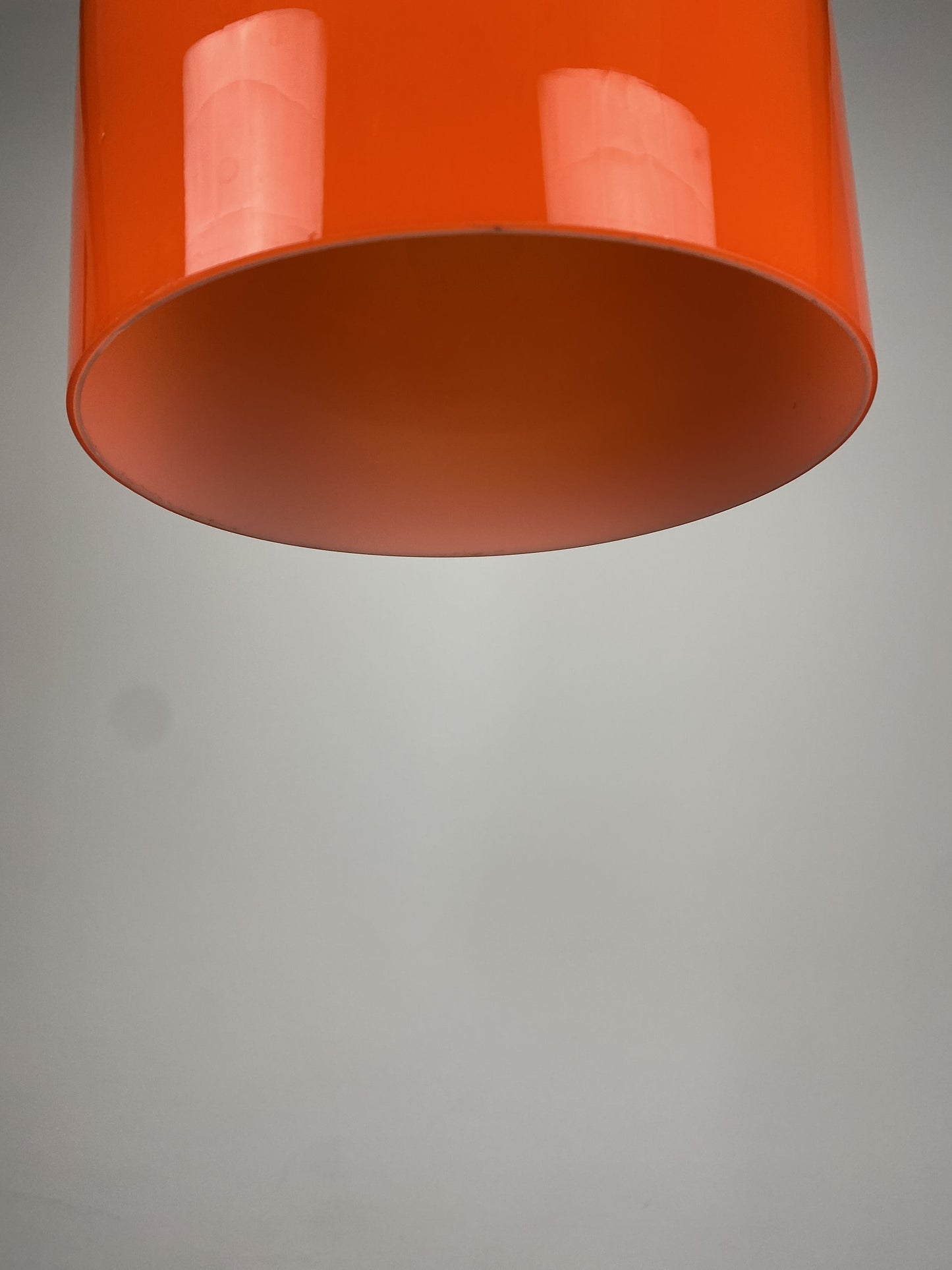 Vintage Orange glass pendant light by Peill and Putzler 1960