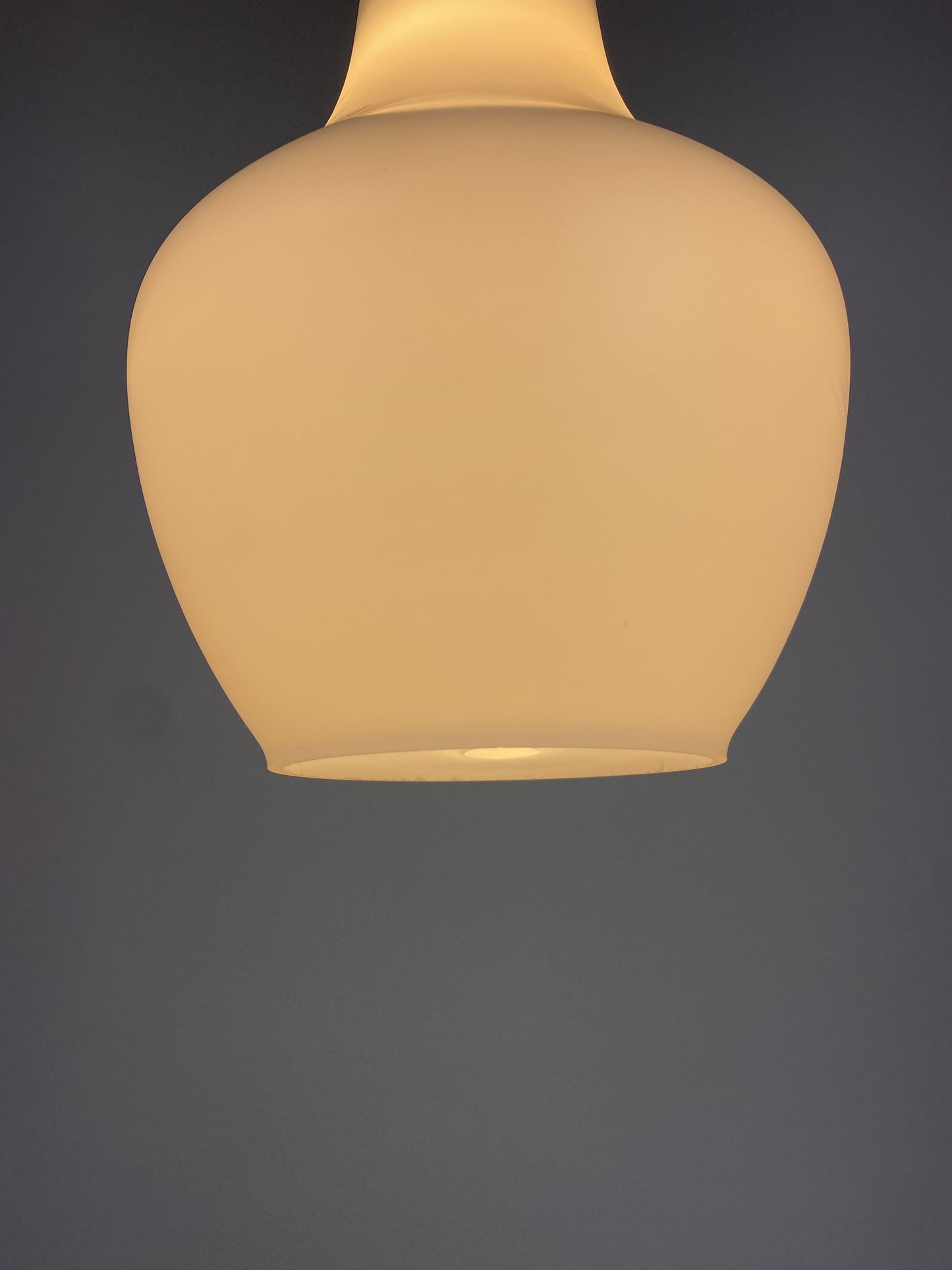 Italian white glass pendant light by Targetti Sankey 1960