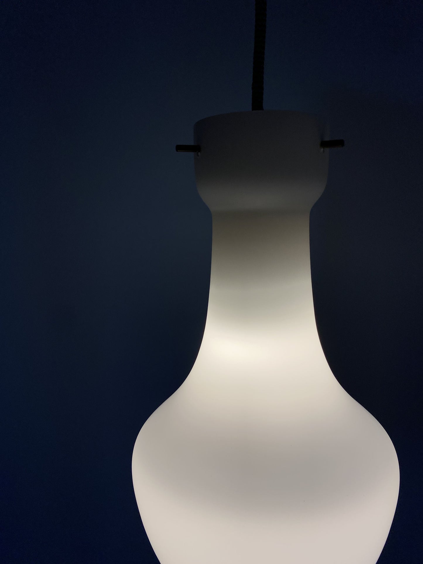 Italian white glass pendant light by Targetti Sankey 1960