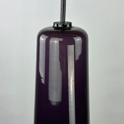 Purple opaline glass pendant lamp KRETA for Holmegaard by Jacob Bang