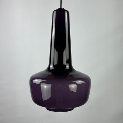 Purple opaline glass pendant lamp KRETA for Holmegaard by Jacob Bang