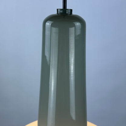 Grey opaline glass pendant lamp KRETA for Holmegaard by Jacob Bang