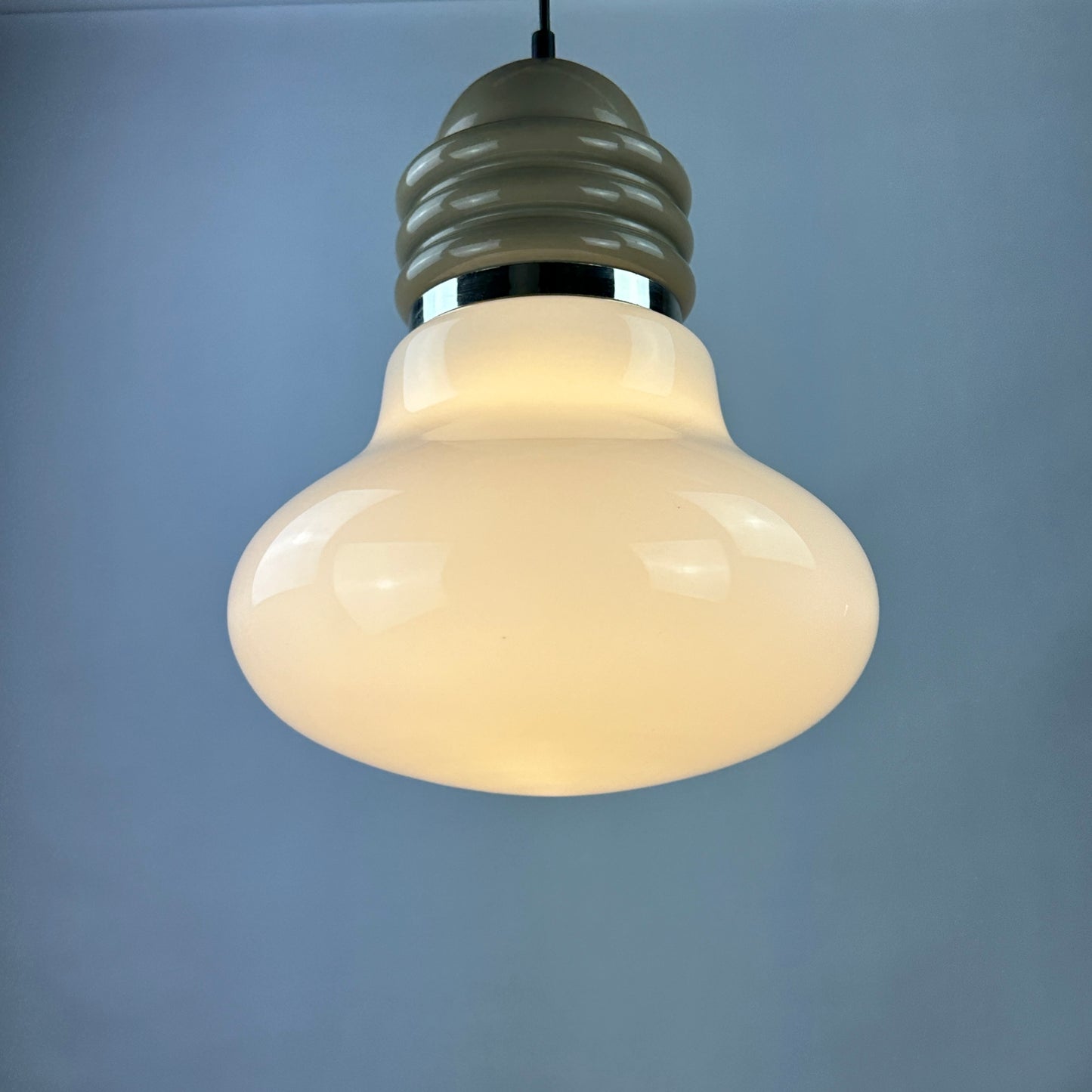 Large Italian glass droplet pendant light by Enrico Tronconi, 1960