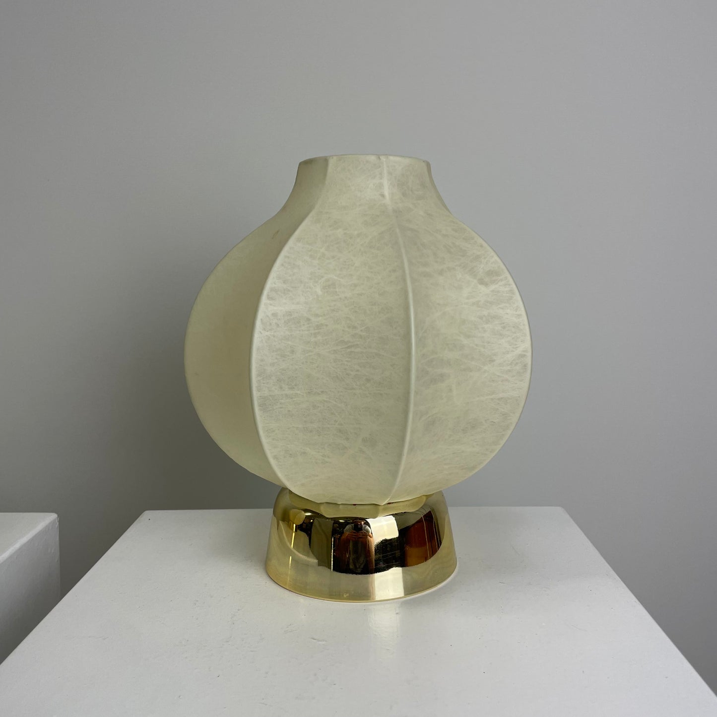 Pair of cocoon table lamps by Goldkant Leuchten 1960
