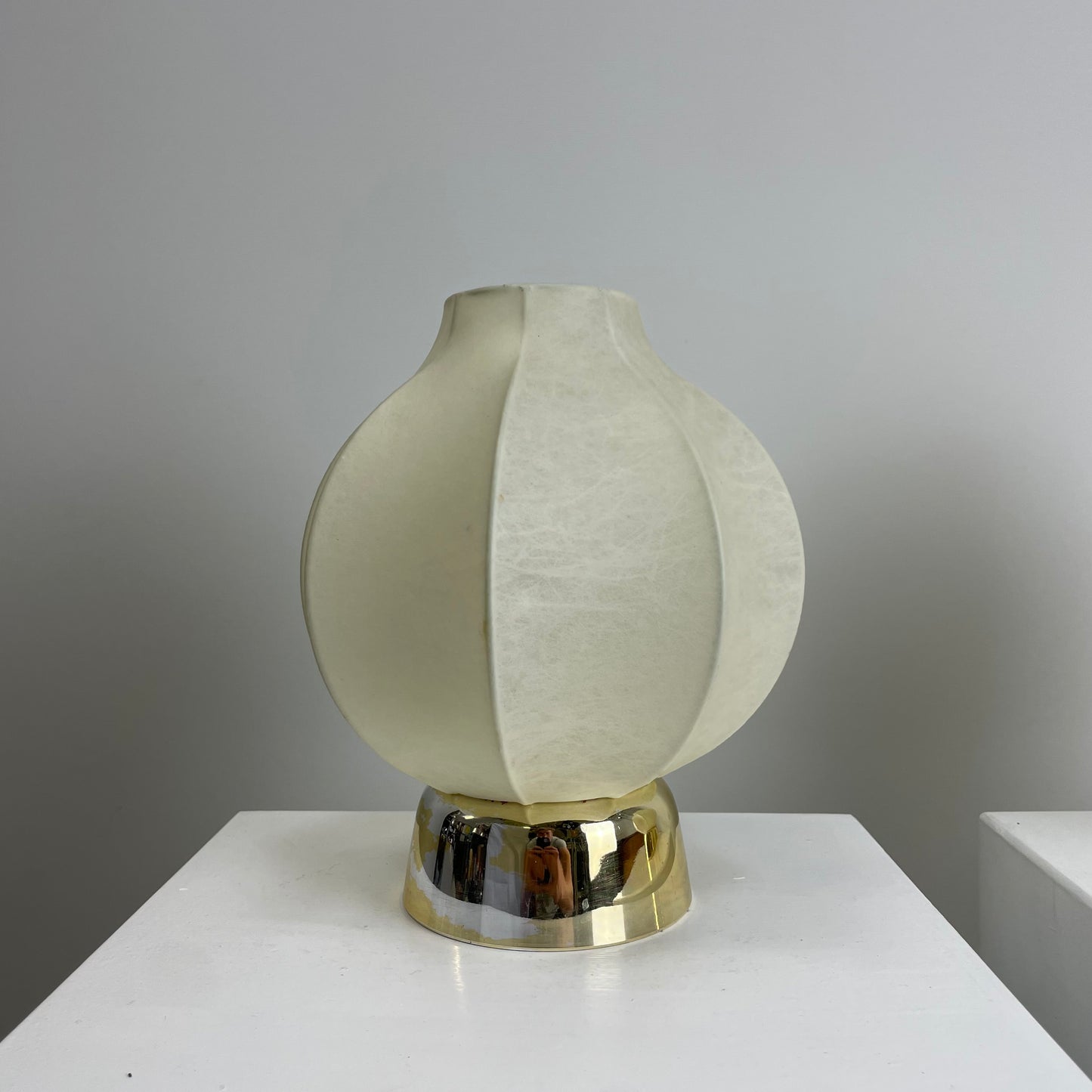 Pair of cocoon table lamps by Goldkant Leuchten 1960