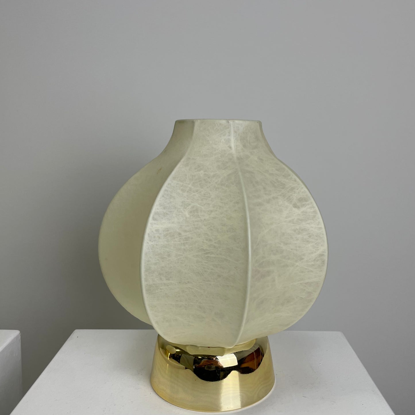 Pair of cocoon table lamps by Goldkant Leuchten 1960
