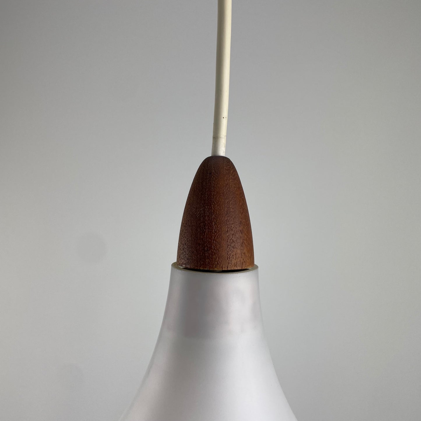 Frosted white glass pendant lamp by Holmegaard, 1960