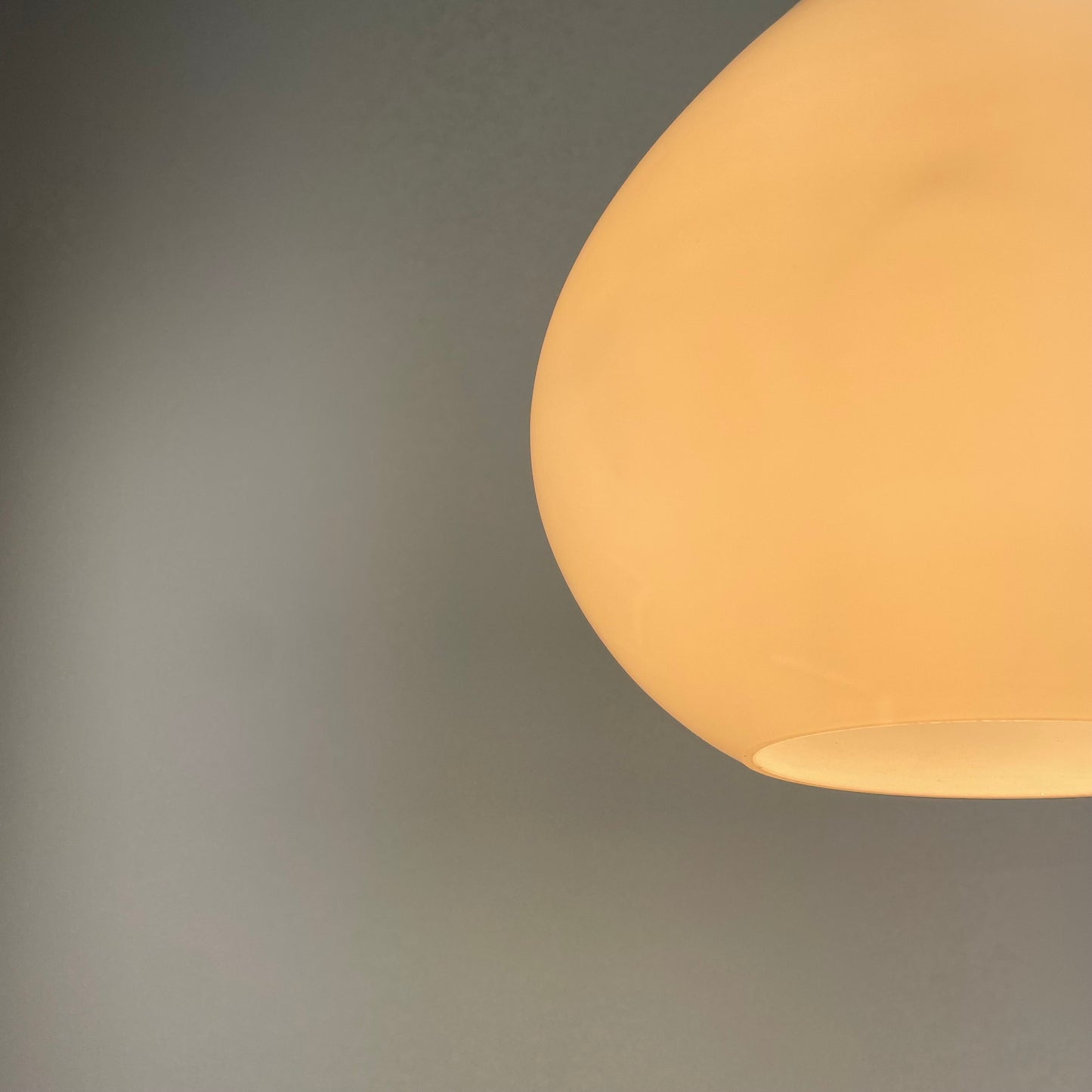 Frosted white glass pendant lamp by Holmegaard, 1960