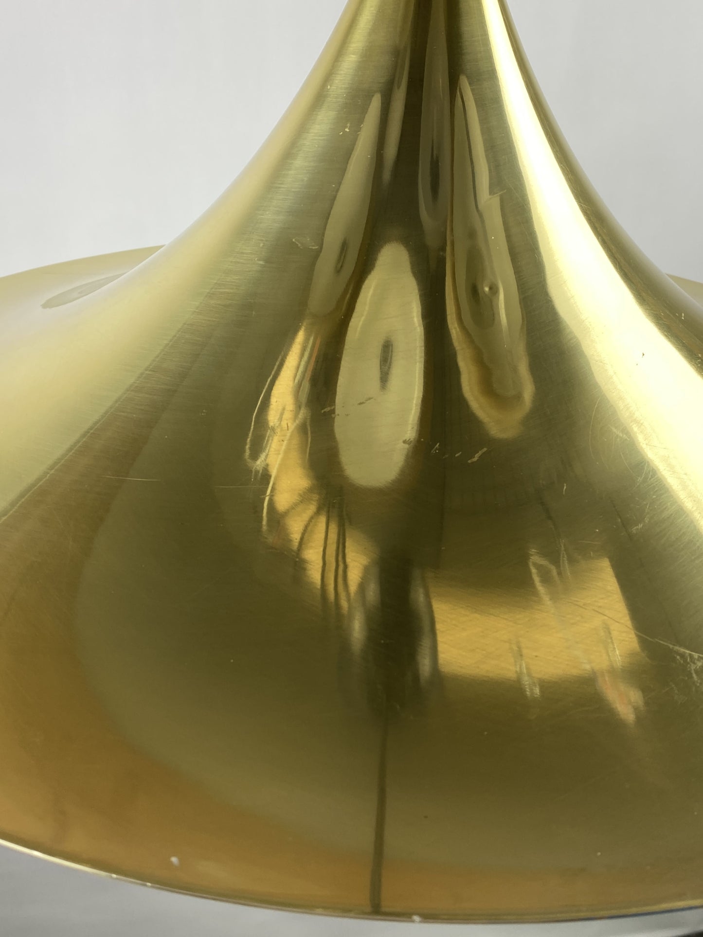 Brass 'Witchhat' Semi pendant light by Torsten Thorup and Claus Bonderup for Fog & Mørup