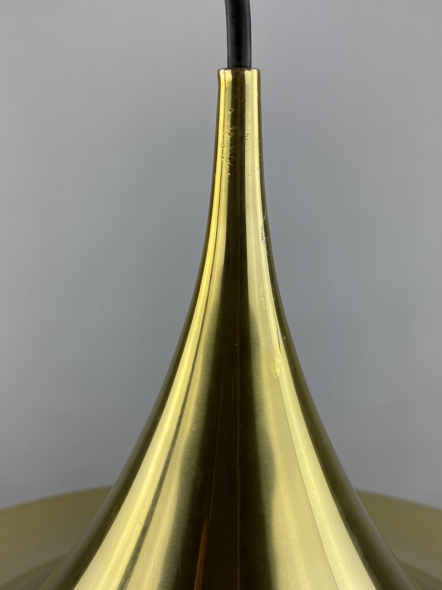Brass 'Witchhat' Semi pendant light by Torsten Thorup and Claus Bonderup for Fog & Mørup