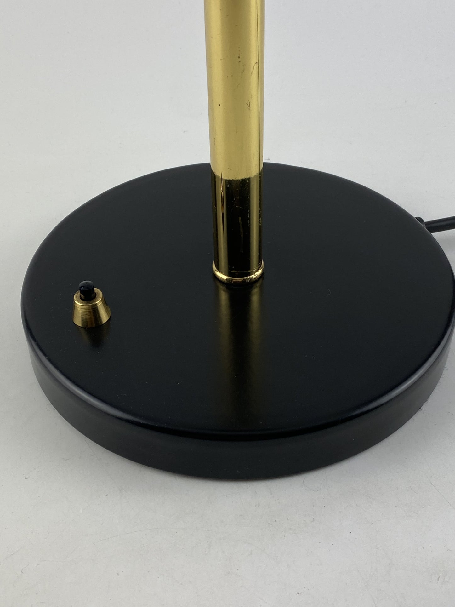 Rare black and gold table lamp UFO by Louis Kalff for Philips