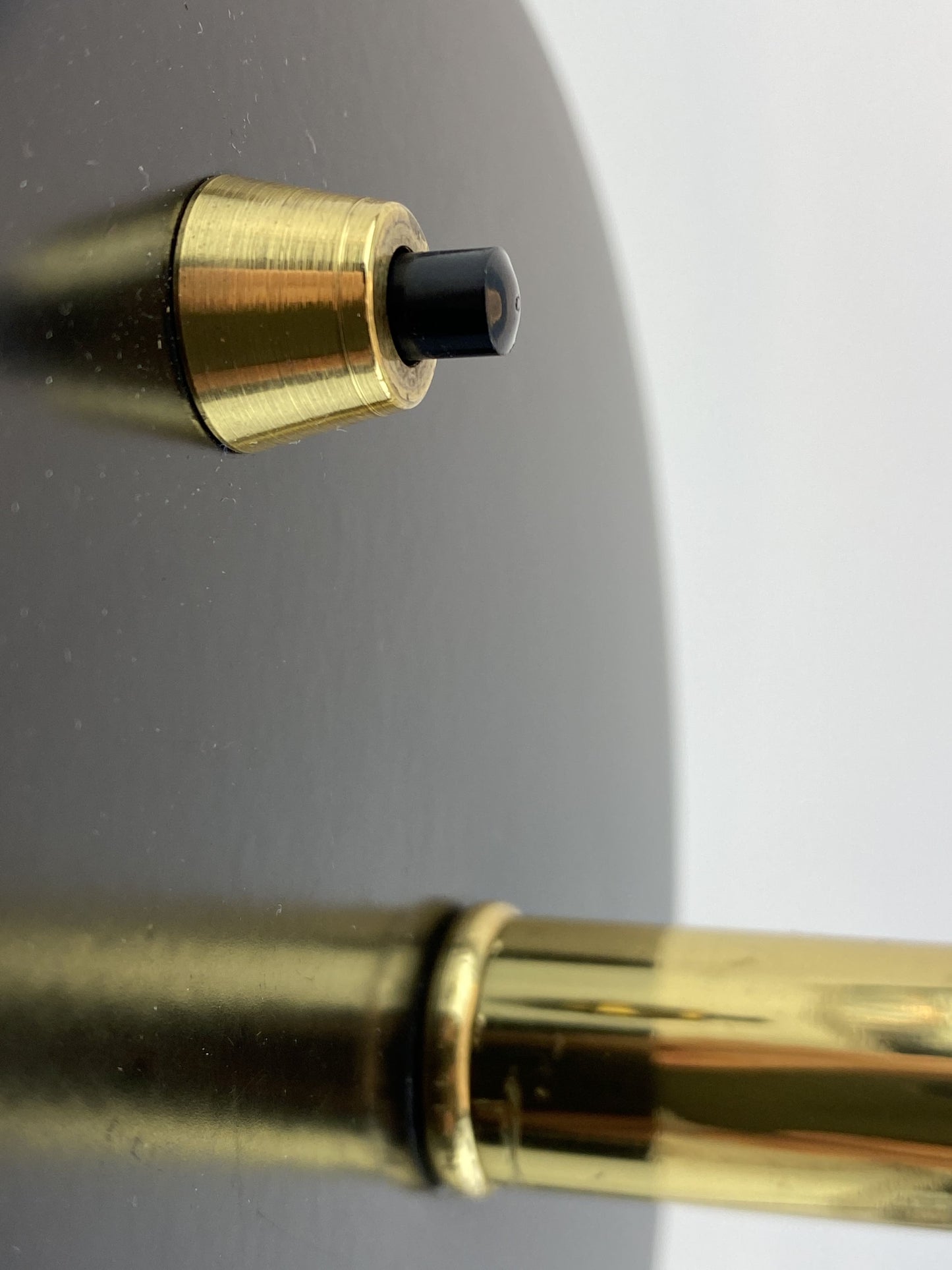 Rare black and gold table lamp UFO by Louis Kalff for Philips