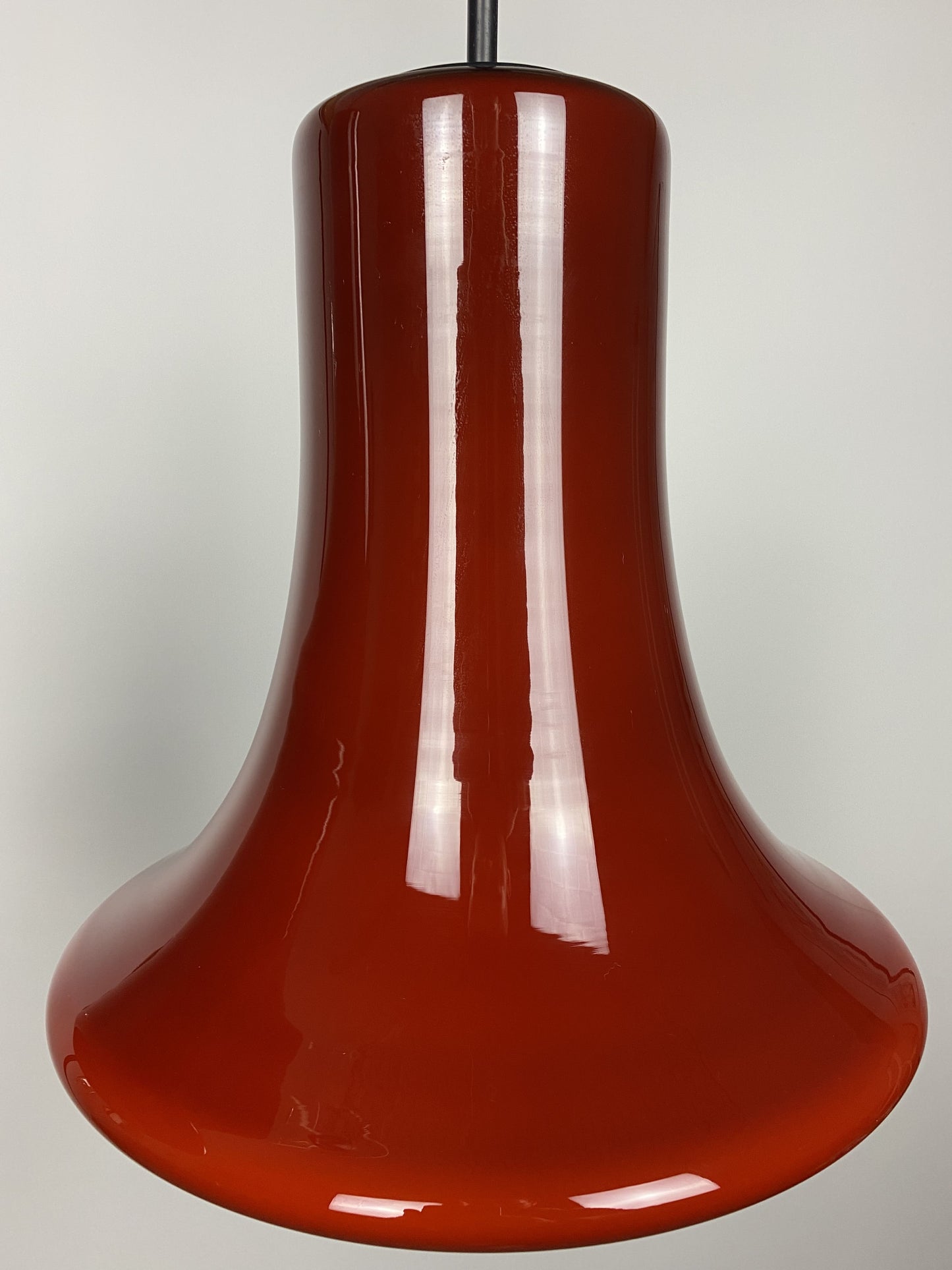 Rare dark red glass pendant light by Viktor Berndt for Flygsfors Sweden
