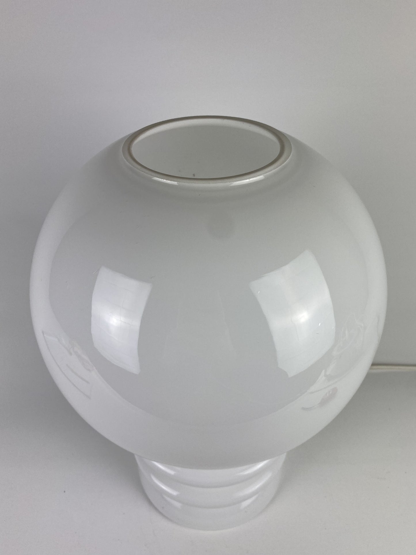 White glass murano glass Bulb table lamp 1970